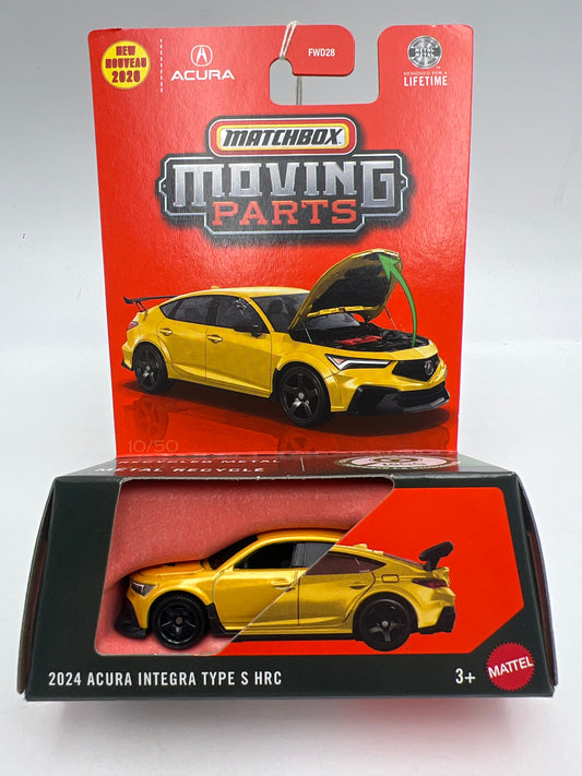 2026 Matchbox Moving Parts #10 2024 Acura Integra Type S HRC Yellow