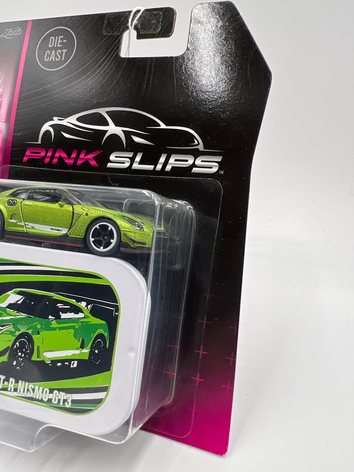 Jada Diecast Pink Slips W/Tin Nissan GT-R Nismo GT3 Green 110F