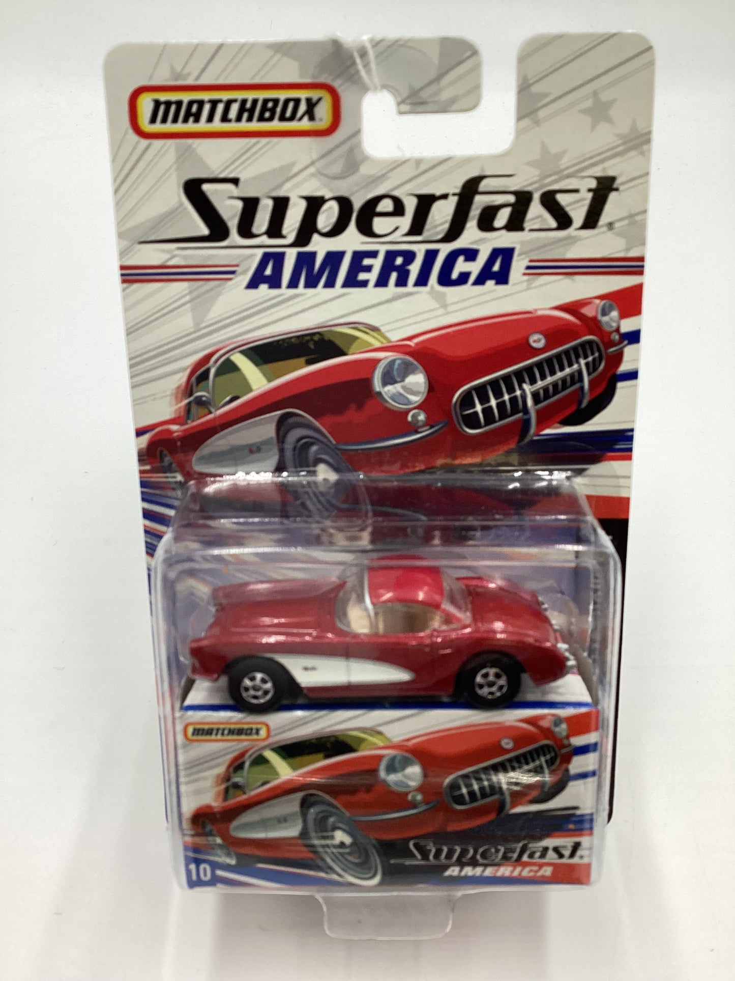 Matchbox Superfast America #10 1957 Corvette Hardtop Red 170H