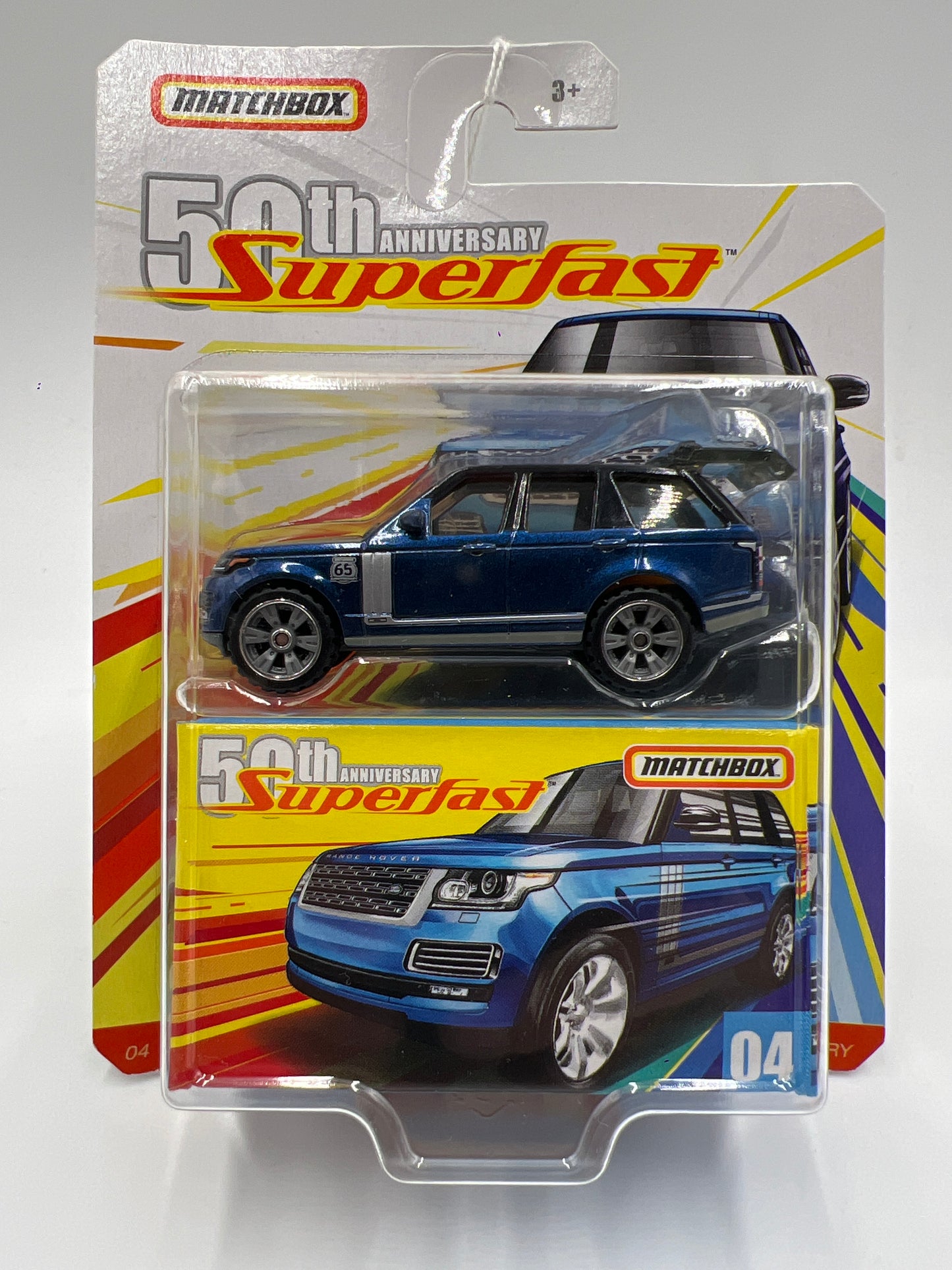 Matchbox 50th Anniversary Superfast #4 18 Range Rover LWB Blue 173C