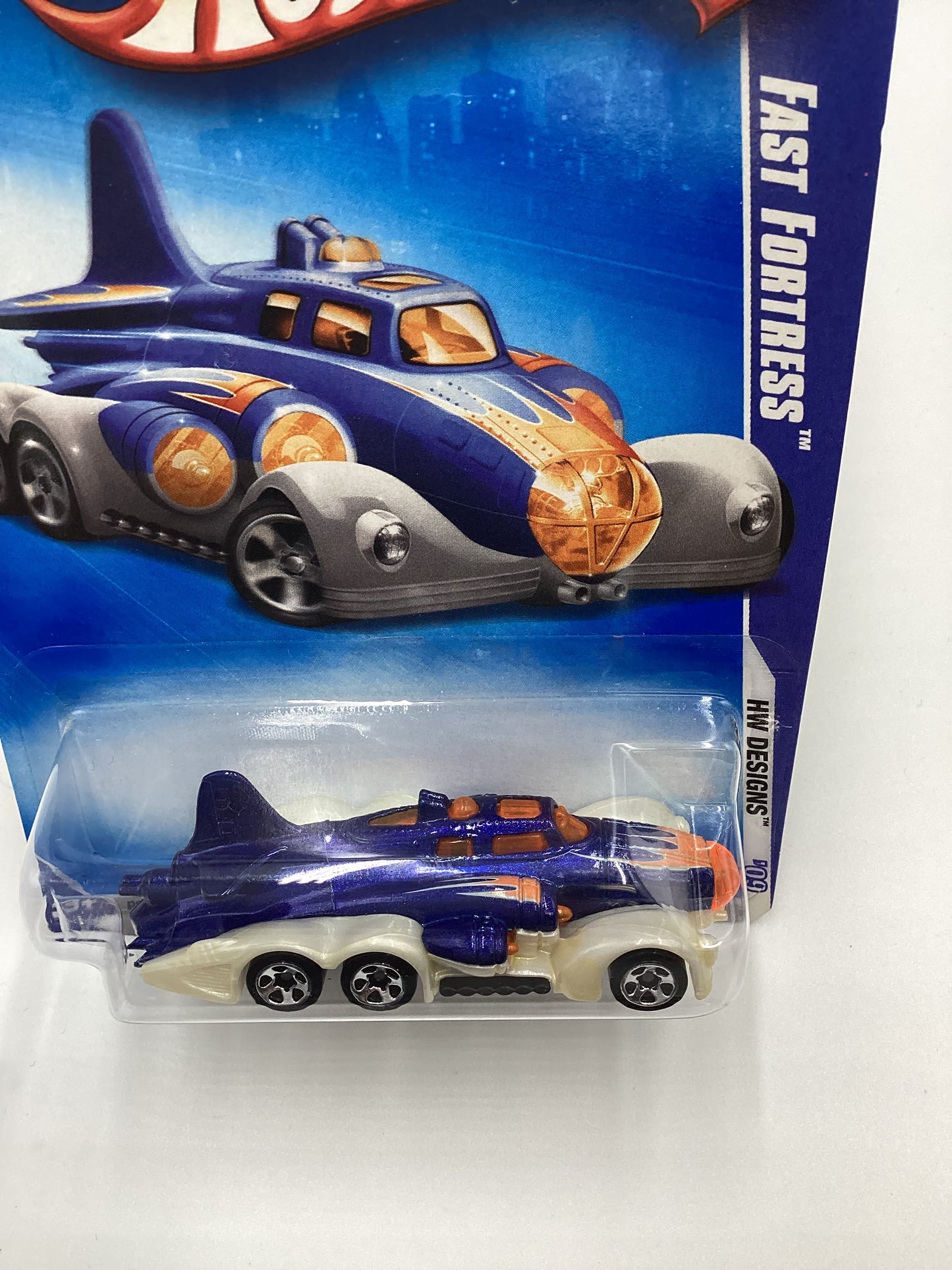 2009 Hot Wheels #102 Fast Fortress Blue SS6