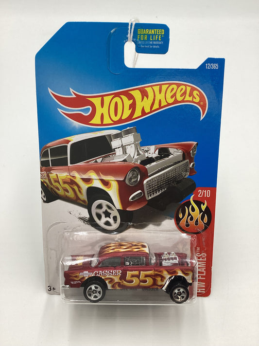 2017 Hot Wheels #12 55 Chevy Bel Air Gasser Red 6B