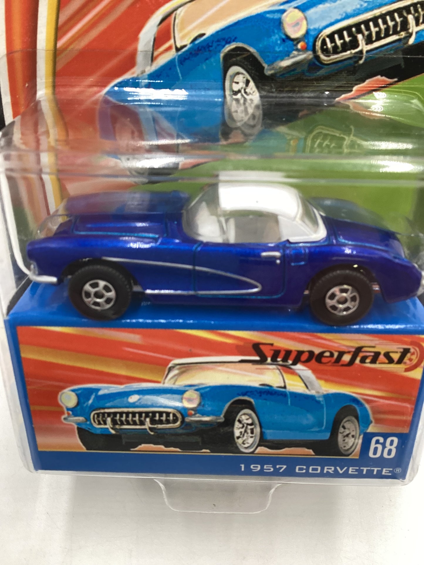 Matchbox 2004 Superfast #68 1957 Chevrolet Corvette blue 174F