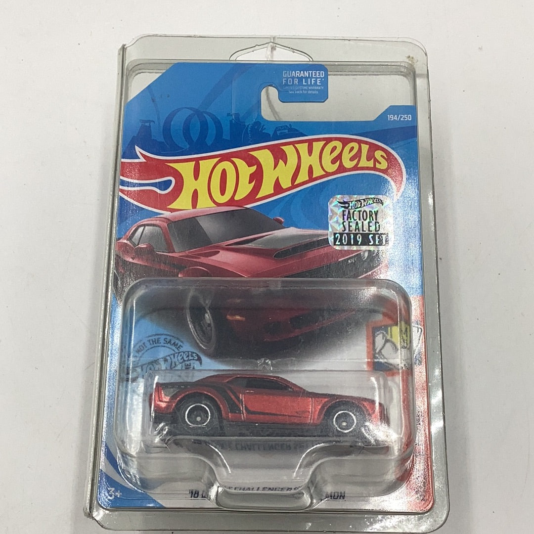2019 hot wheels super treasure hunt #194 18 Dodge Challenger SRT Demon factory sealed sticker W/Protector