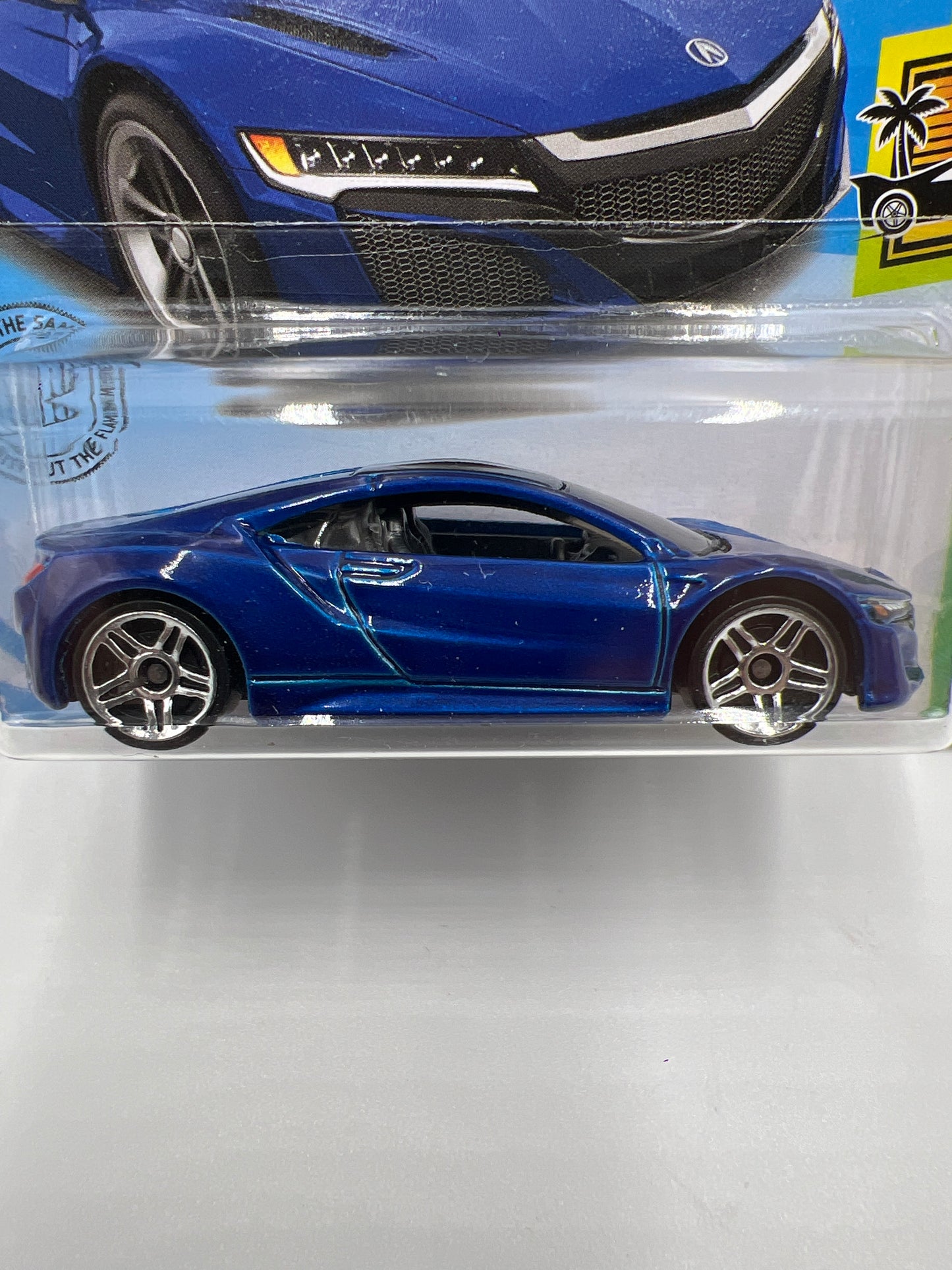 2019 Hot Wheels Exotics #199 17 Acura NSX Blue Short Card 103A