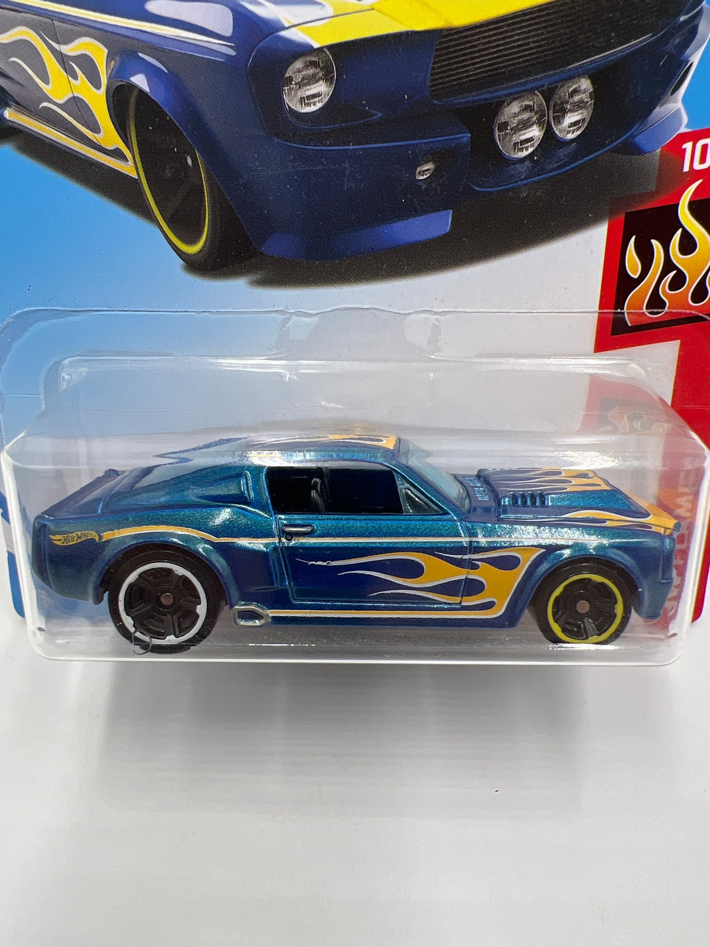 2019 Hot Wheels Flames #33 67 Shelby GT-500 Blue