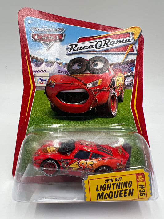Disney Pixar Cars Race O Rama #36 Spin Out McQueen