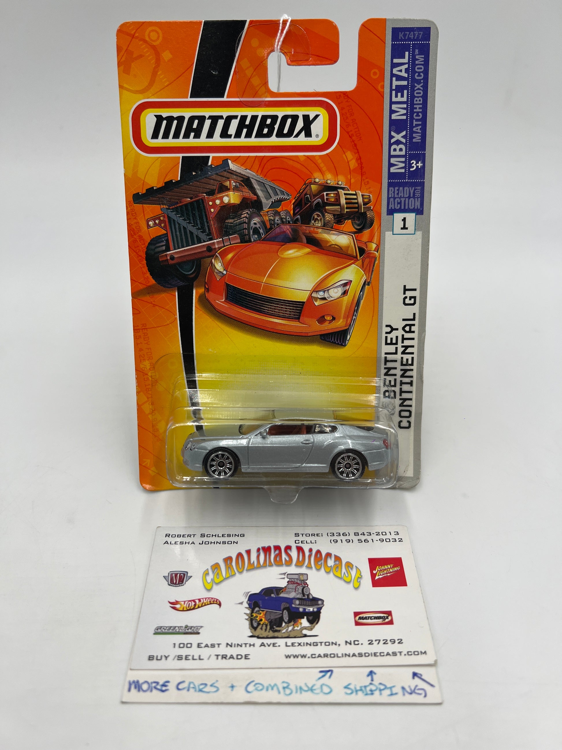 Matchbox MBX Metal #1 Bentley Continental Silver 217F