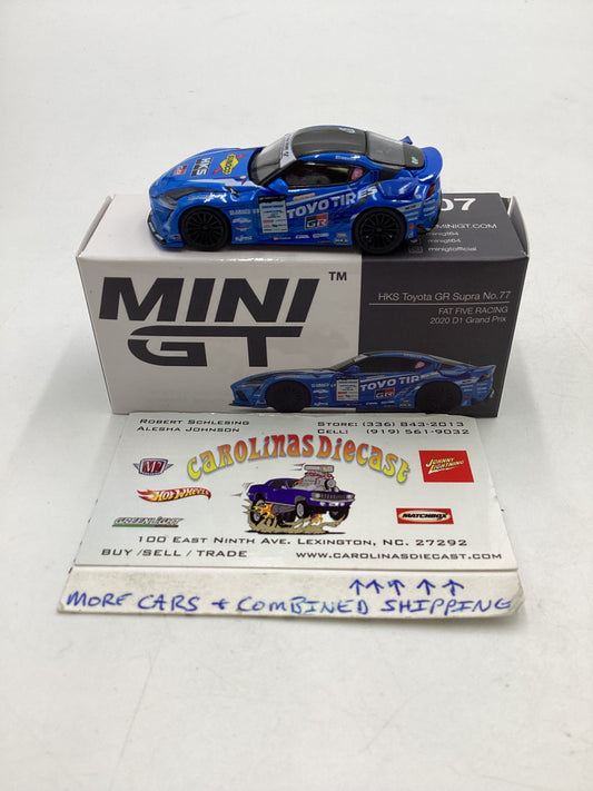 Mini GT #307 Opened HKS Toyota GR Supra No. 77 Blue