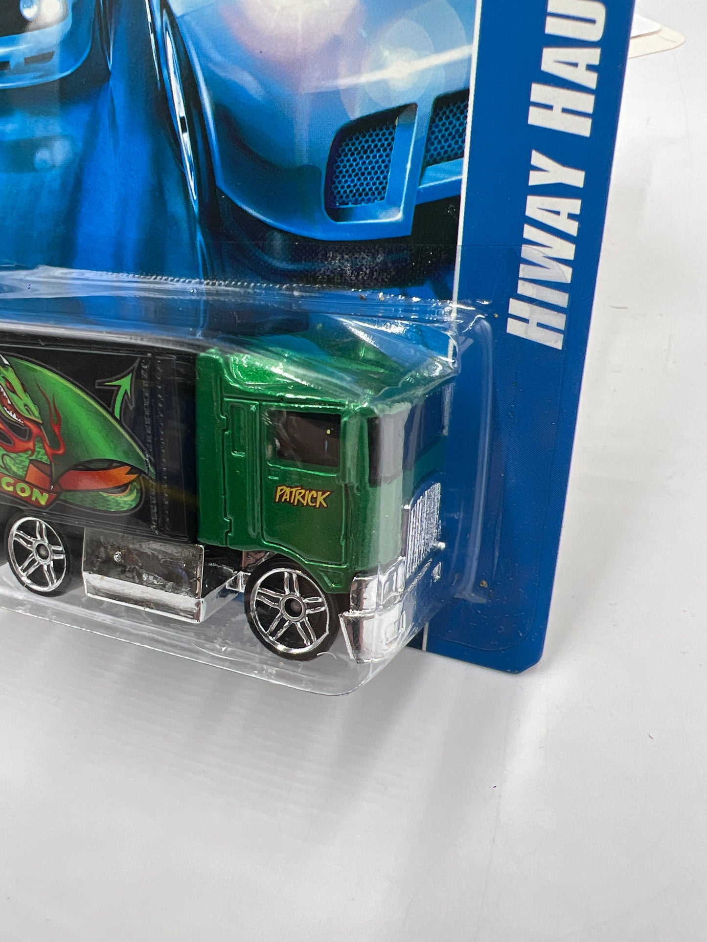 2007 Hot Wheels Hiway Hauler Dragon Wagon Green