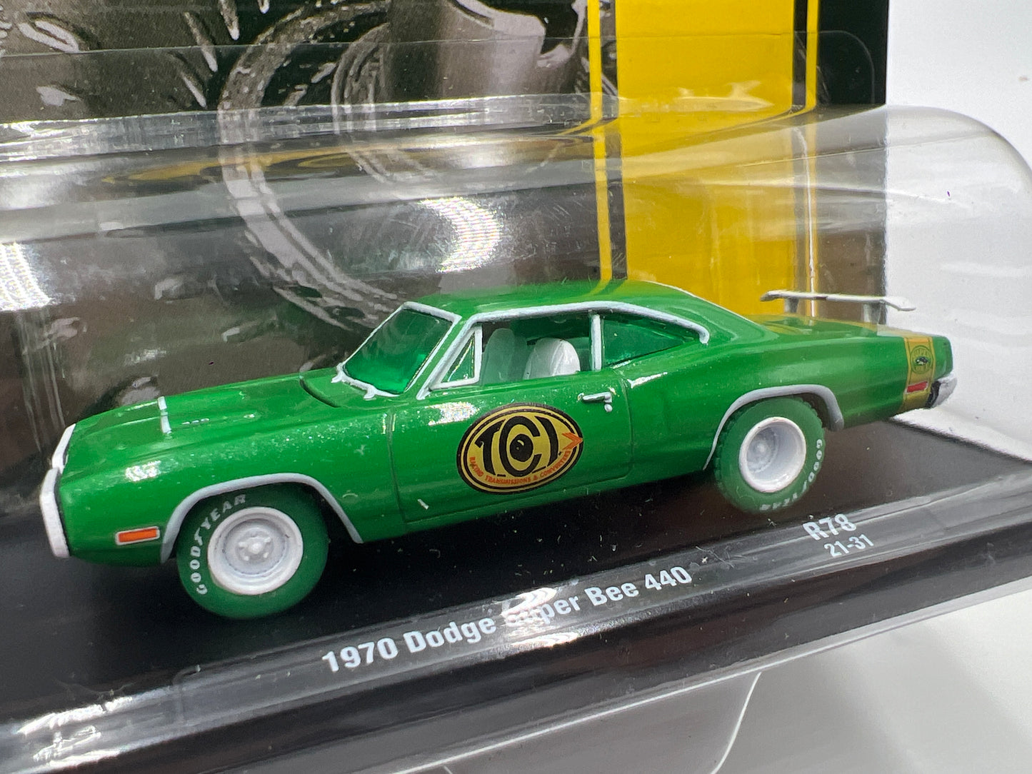 M2 Machines Auto-Drivers CHASE TCI 1970 Dodge Super Bee 440 Green R78