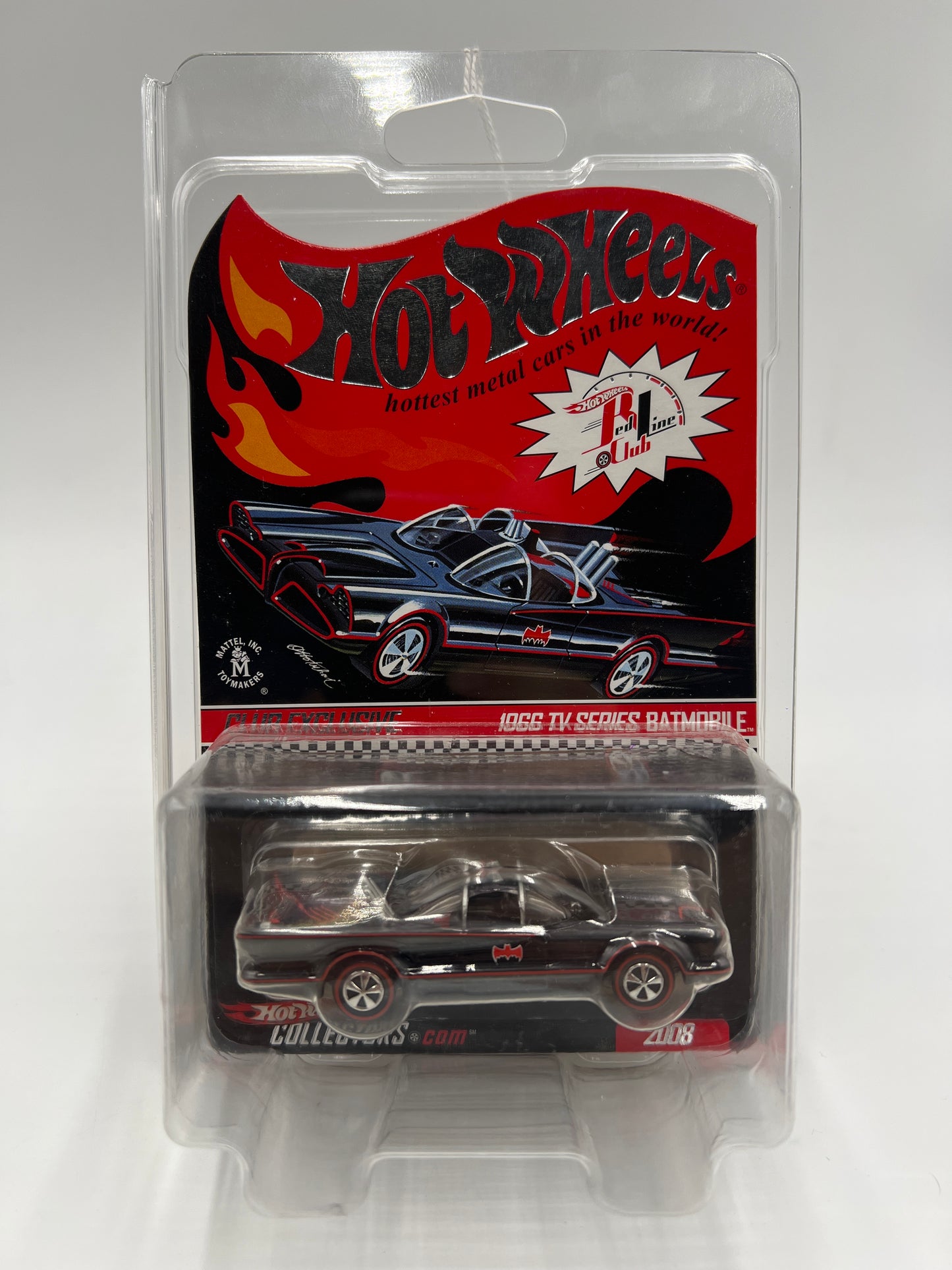 2008 Hot Wheels RLC Club Exclusive 492/13428 1966 TV Series Batmobile Black W/Protector