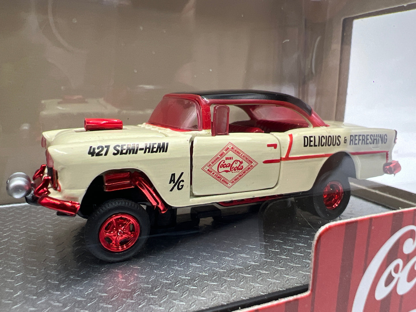 M2 Machines Auto Haulers CHASE Coca Cola 1968 Chevrolet C60 Truck & 1955 Chevrolet Bel Air Gasser TW20