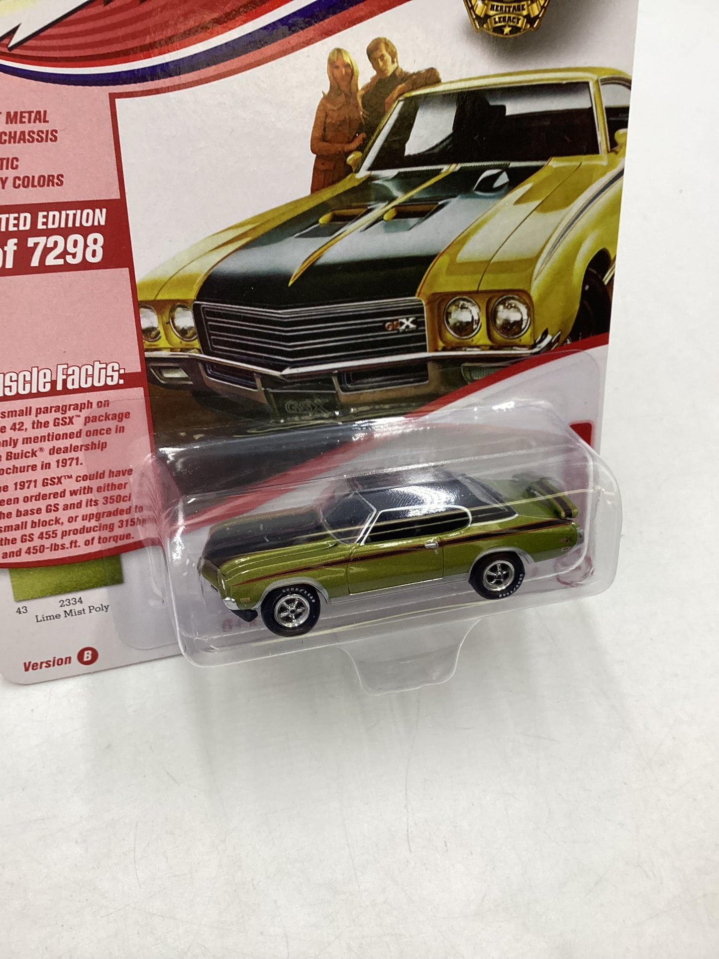 Johnny Lightning Muscle Cars USA 1971 Buick GSX Green 229B