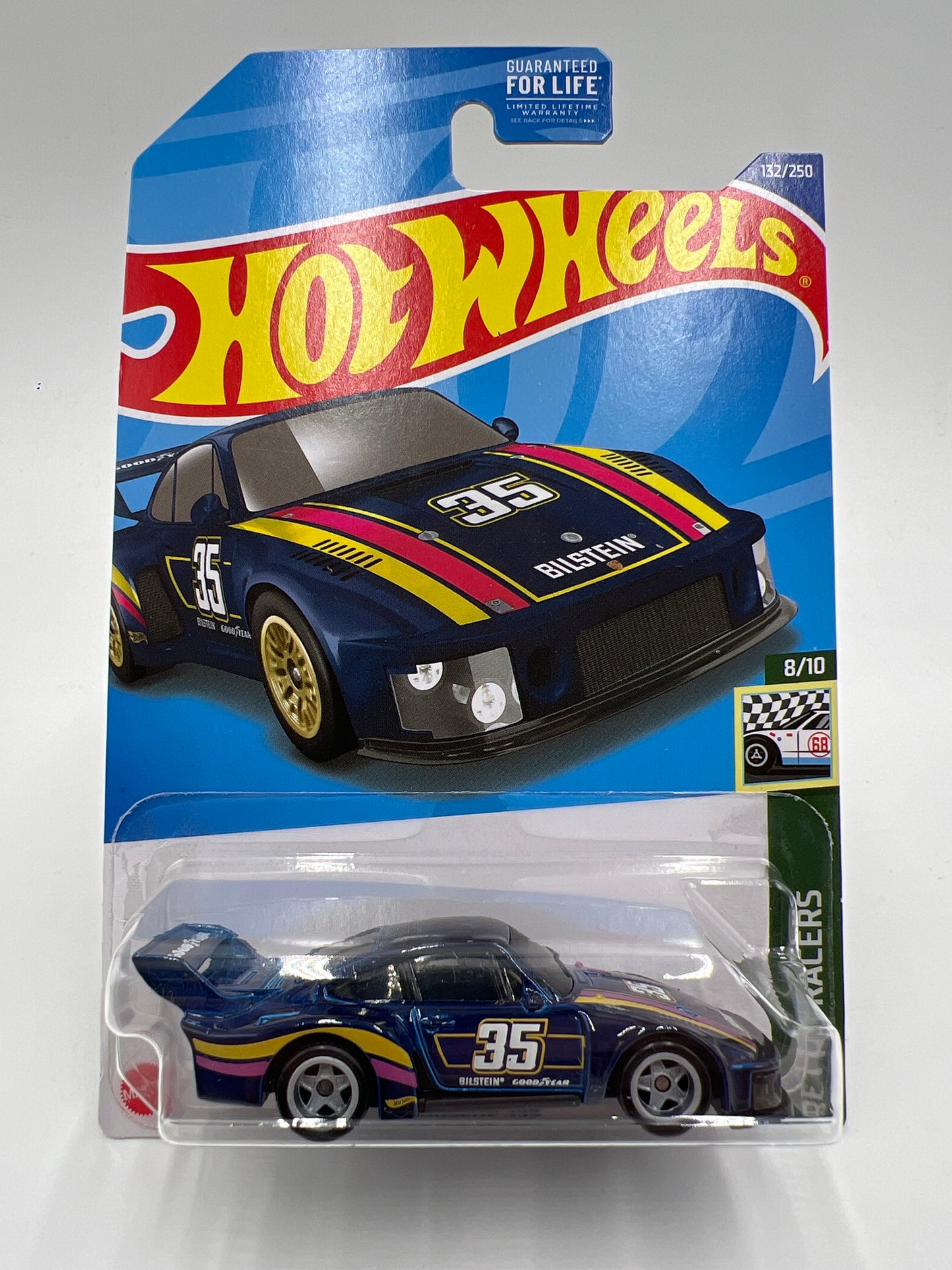 Hot Wheels Porsche 935 Dark Blue Wheel Swap Custom On Card W/Protector SR