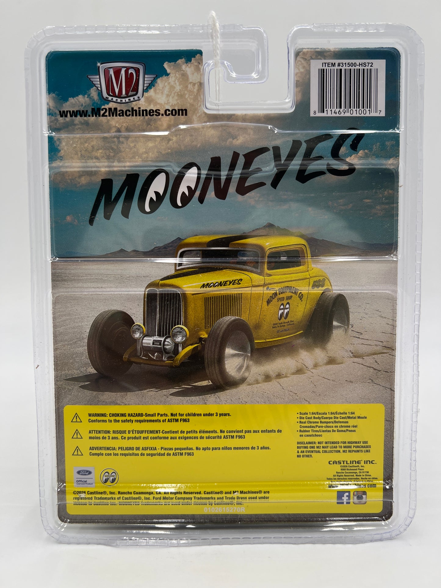 M2 Machines HS72 Hobby Exclusive CHASE 1932 Ford Three Window Coupe Mooneyes