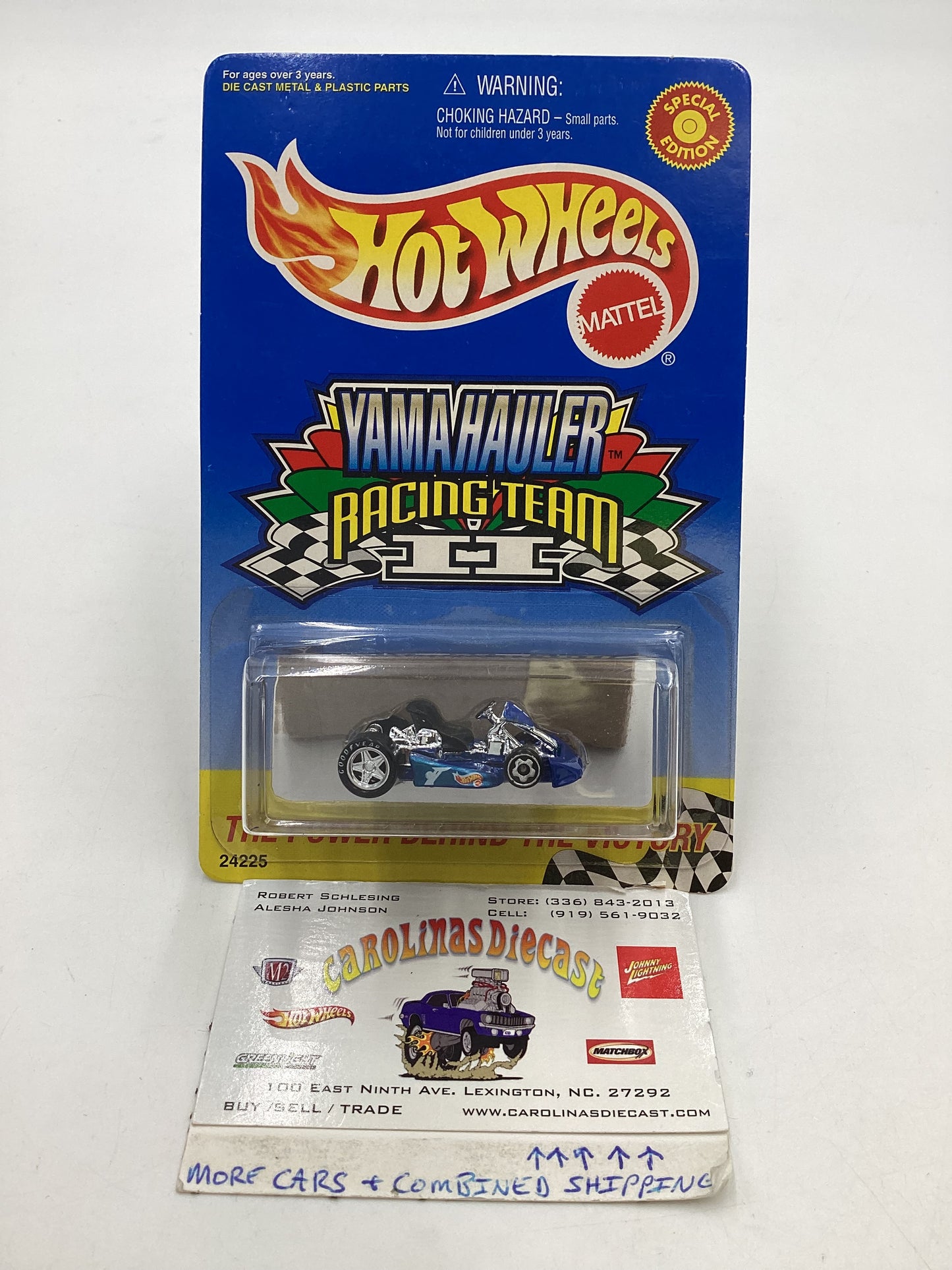 Hot Wheels Yama Hauler Go Kart Blue Silver Rims with protector