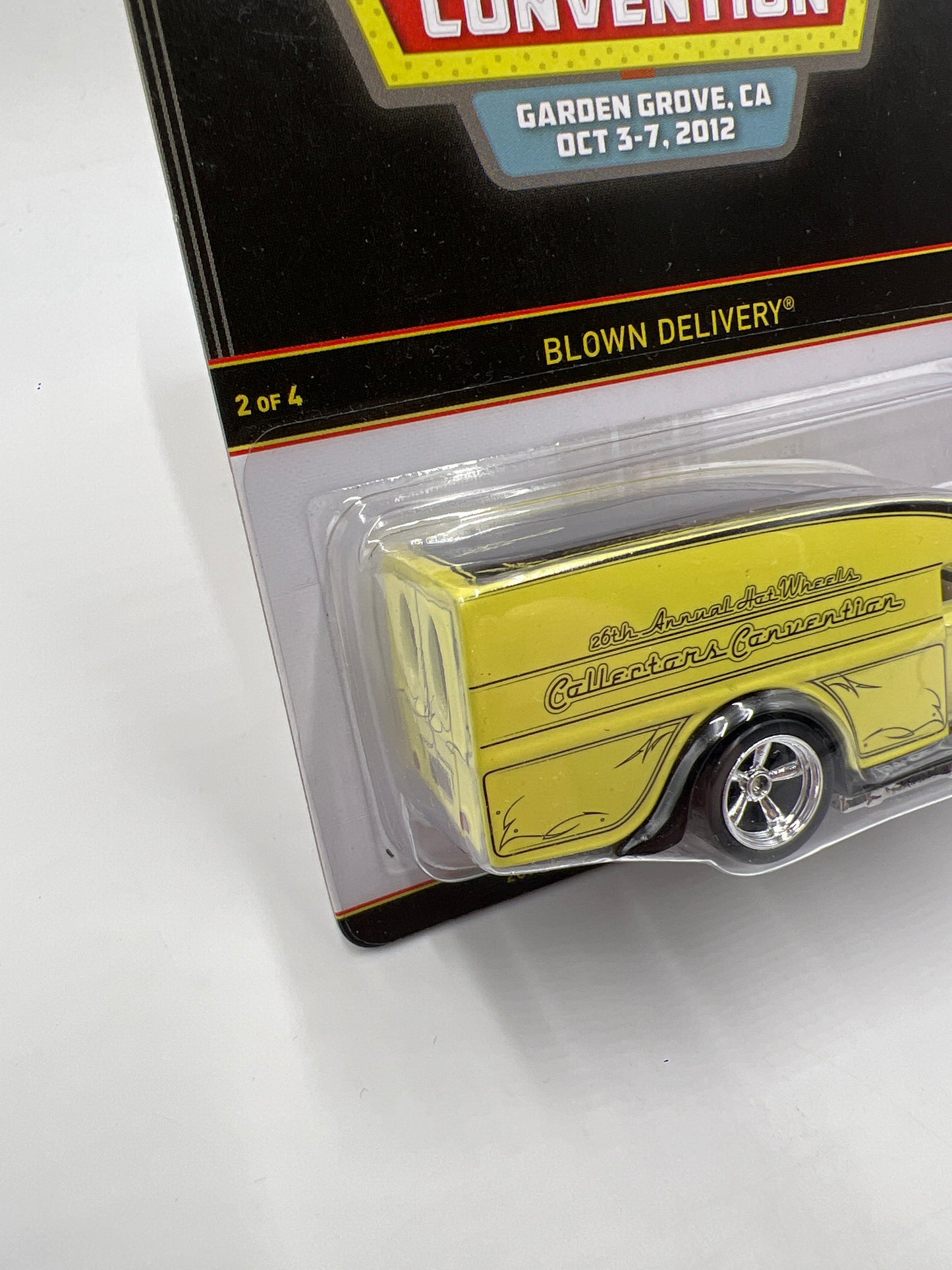 2012 Hot Wheels 26th Annual Collectors Convention #361/3000 Blown Delivery Yellow W/Protector