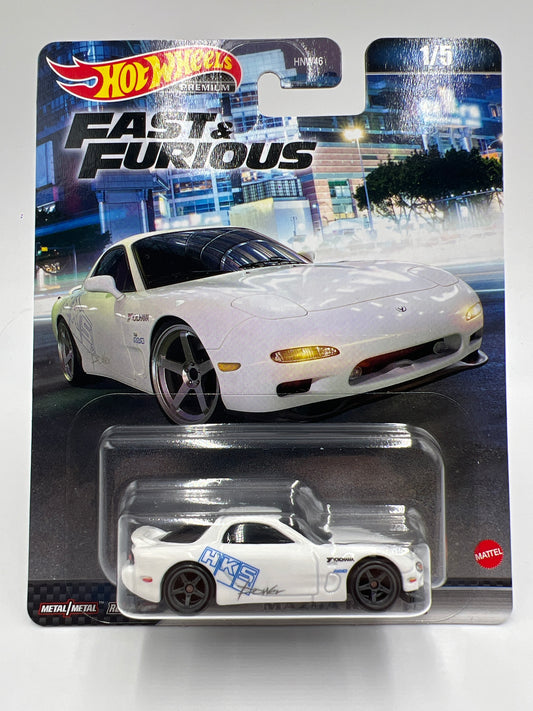 Hot Wheels Premium Fast & Furious #1 Mazda RX-7 RX7 FD White 246L