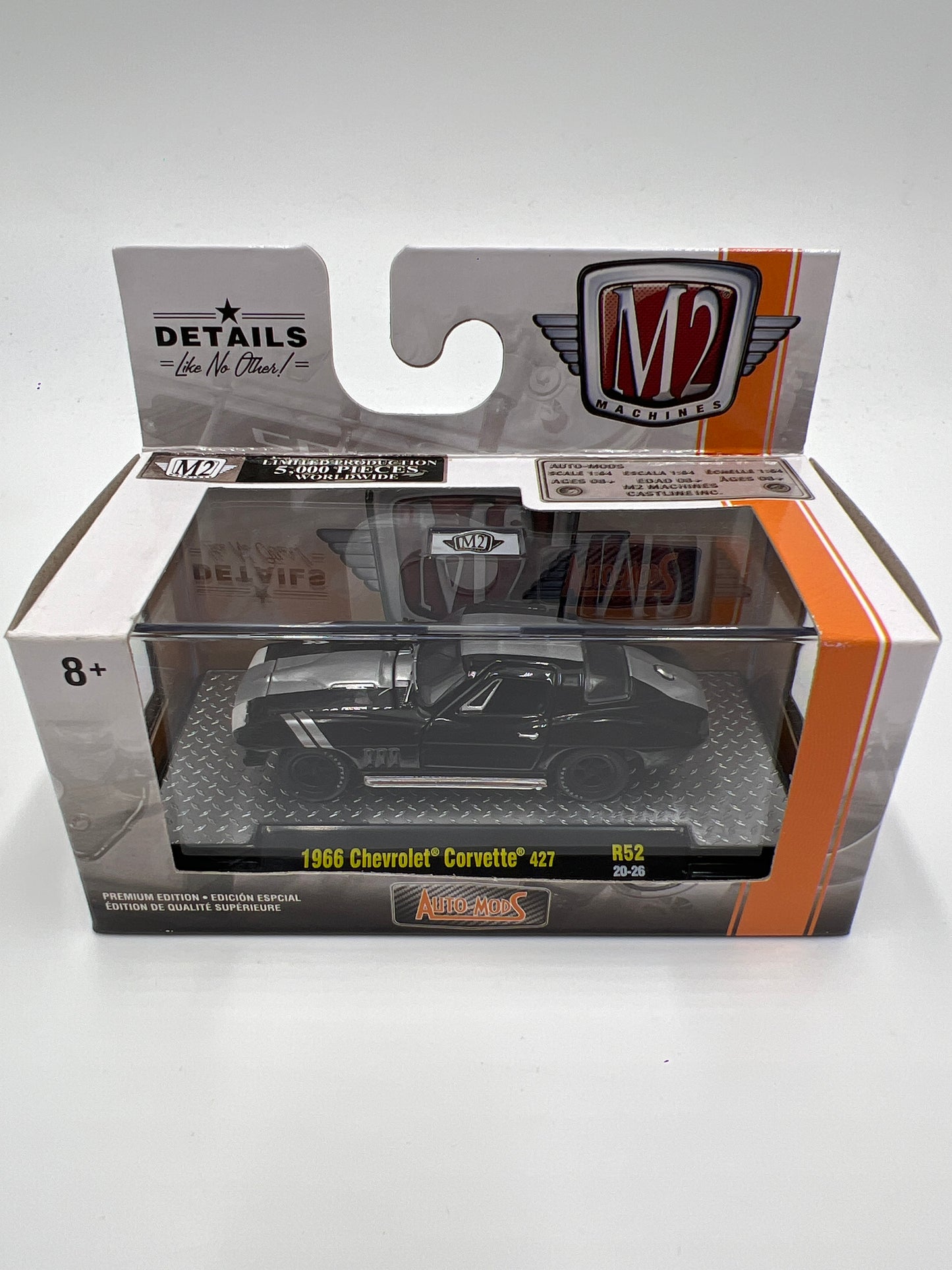 M2 Machines Auto Mods 1966 Chevrolet Corvette 427 Black R52