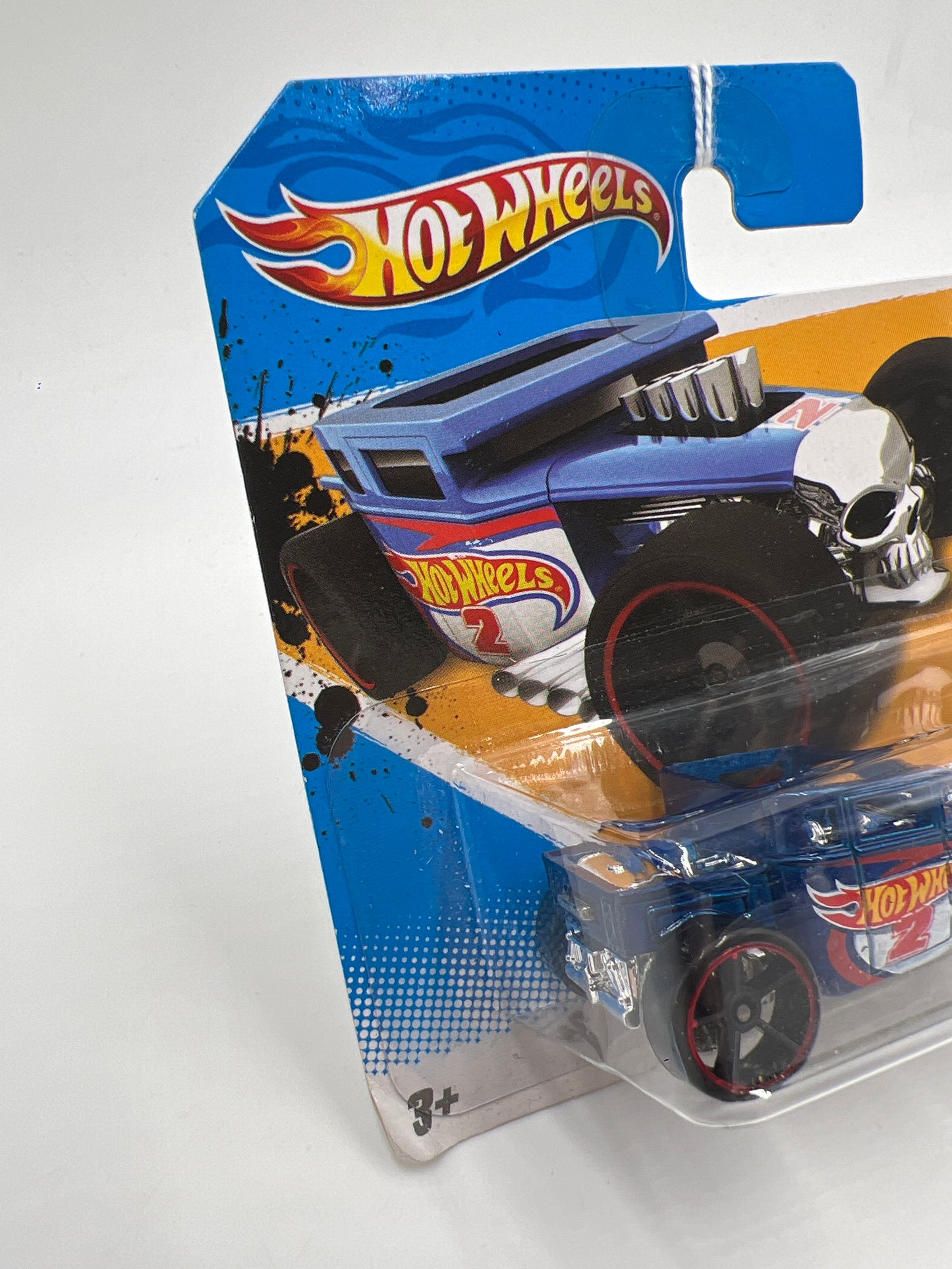 2012 Hot Wheels Short Card HW Racing #180 Bone Shaker Blue