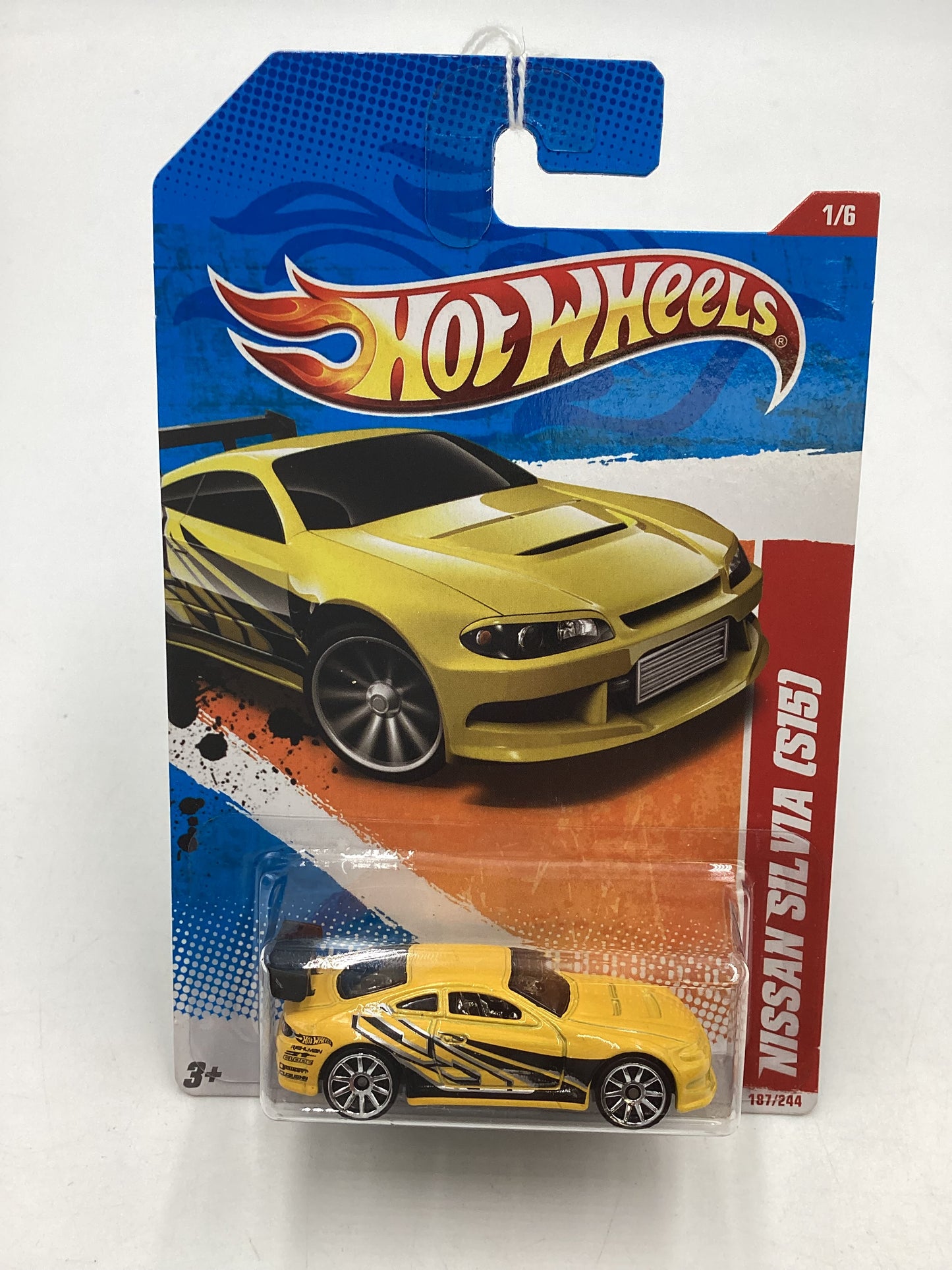 2011 Hot Wheels #187 Yellow Nissan Silvia S15 83H