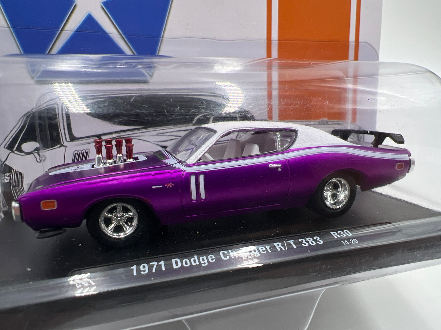 M2 Machines Auto-Drivers 1971 Dodge Charger R/T 383 Purple R30 191B