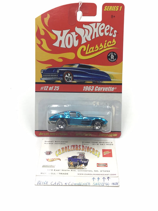 Hot wheels classics series 1 #12 1963 Corvette CC3