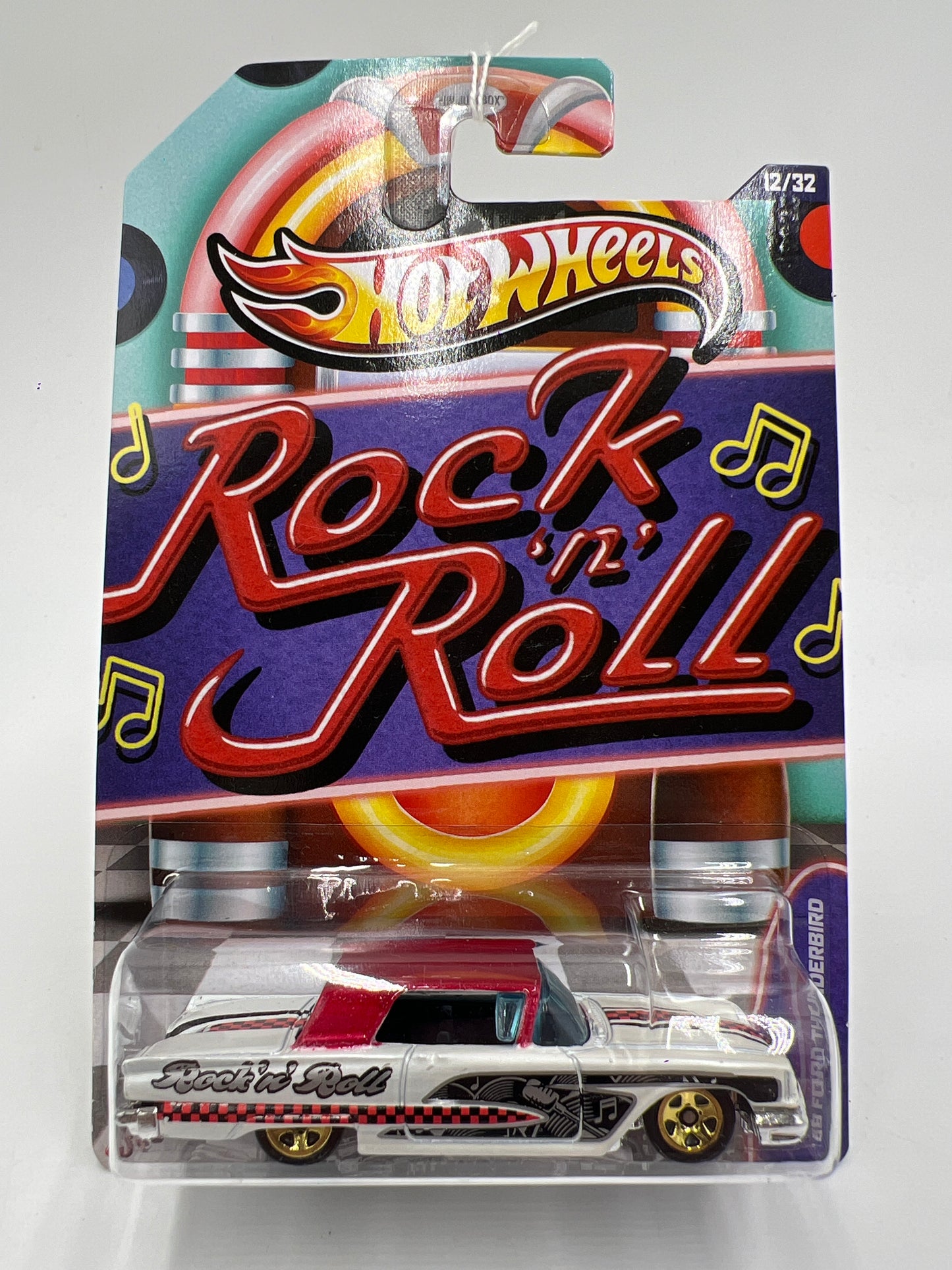 Hot Wheels Jukebox Rock N Roll #12 58 Ford Thunderbird White 165D