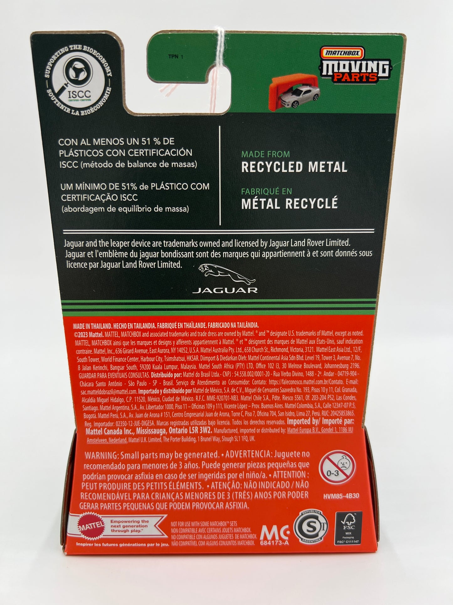 Matchbox Moving Parts #5 2022 Jaguar I-Pace Orange 168E