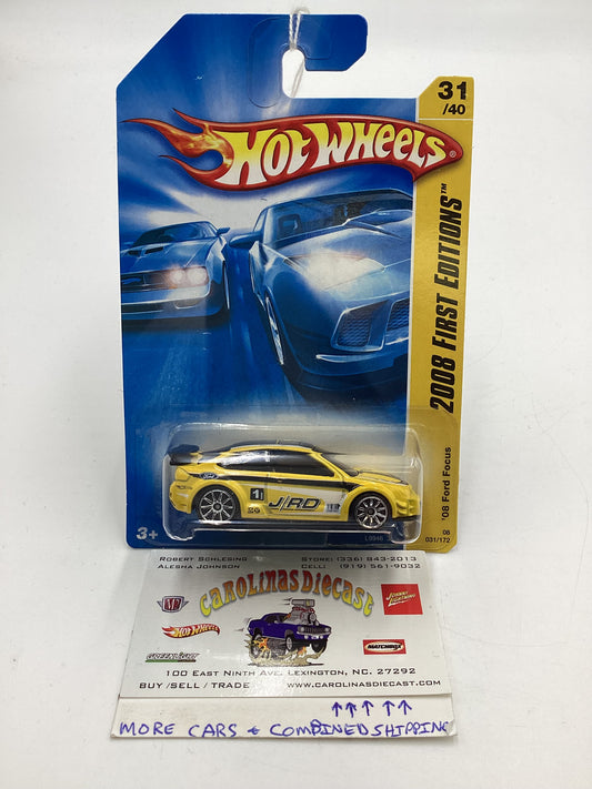 2008 Hot Wheels First Editions #31 08 Ford Focus Yellow