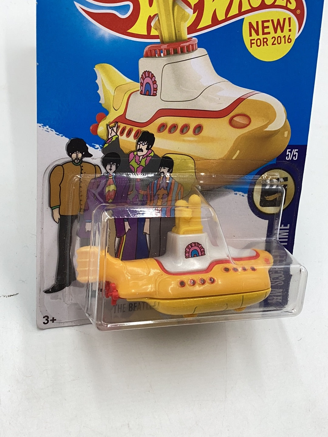 2016 Hot Wheels #225 The Beatles yellow submarine 120C