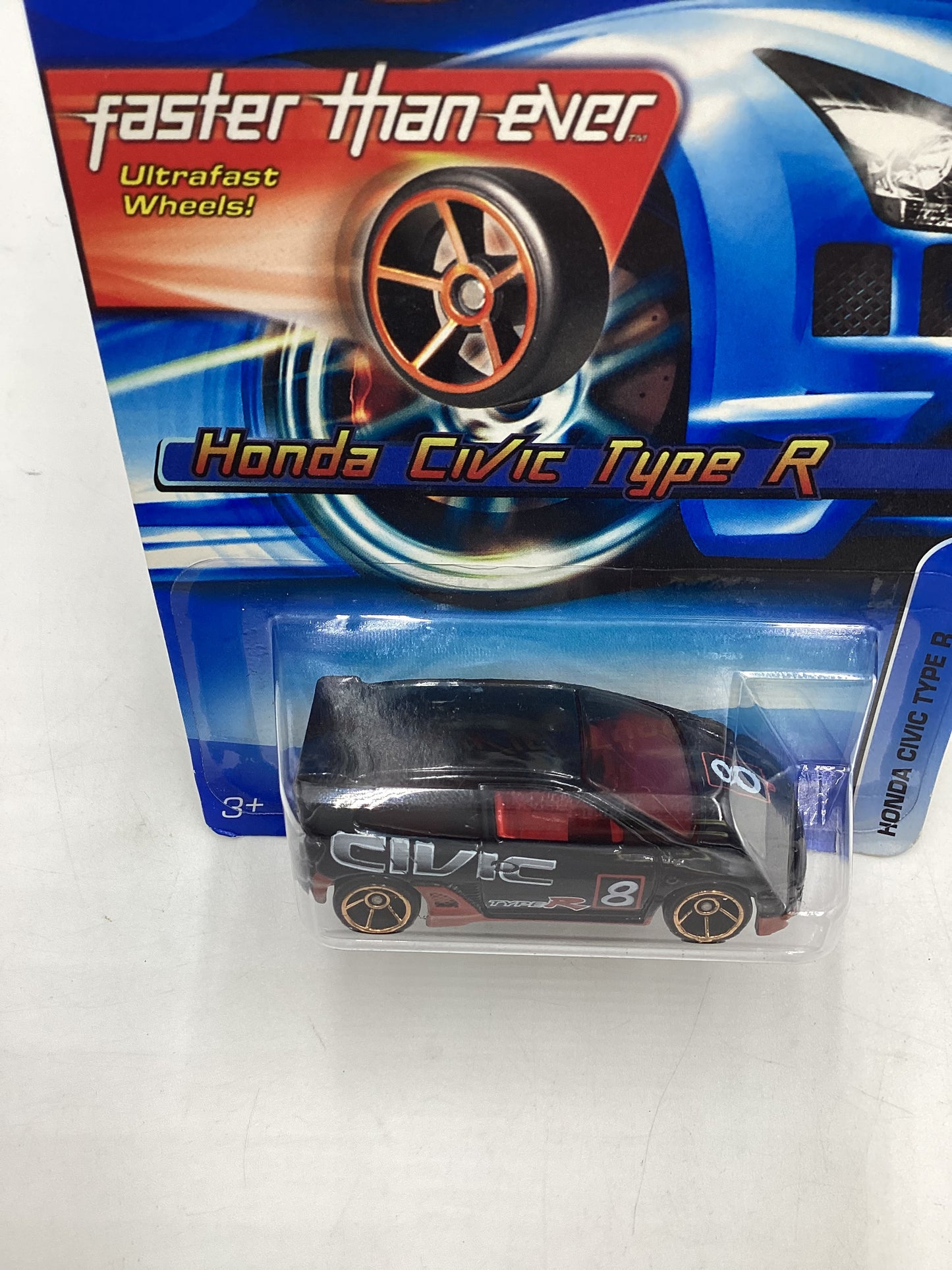 2006 Hot wheels Faster Than Ever #133 Honda Civic Type R Black 78A