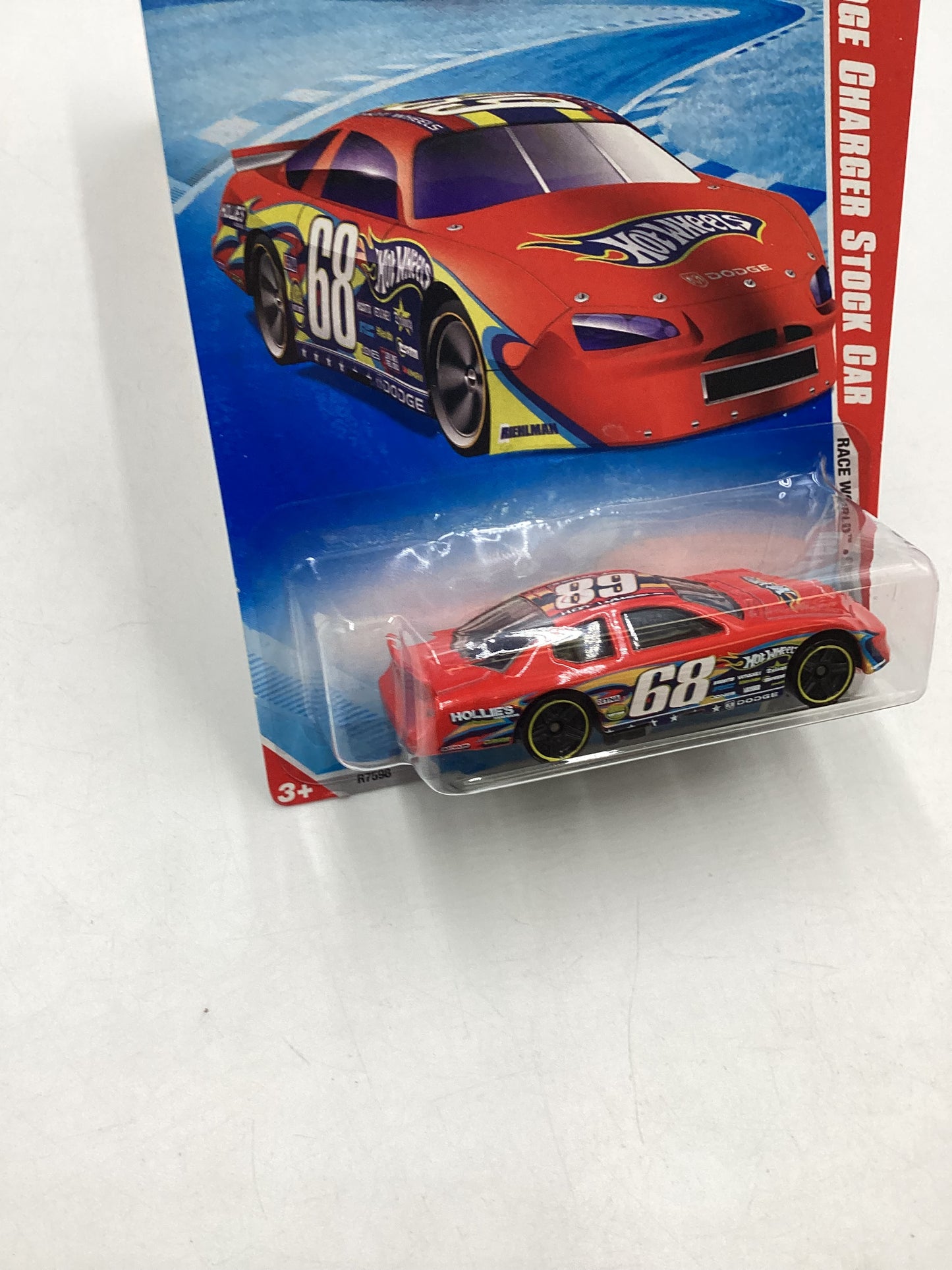 2010 Hot Wheels #169 Red Dodge Charger Stock Car 43H