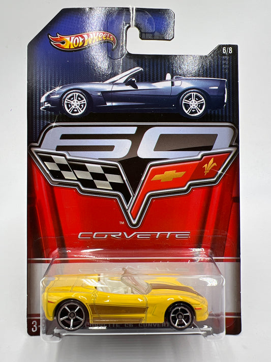 Hot Wheels Corvette 60th Anniversary #6 Corvette C6 Convertible Yellow 153B