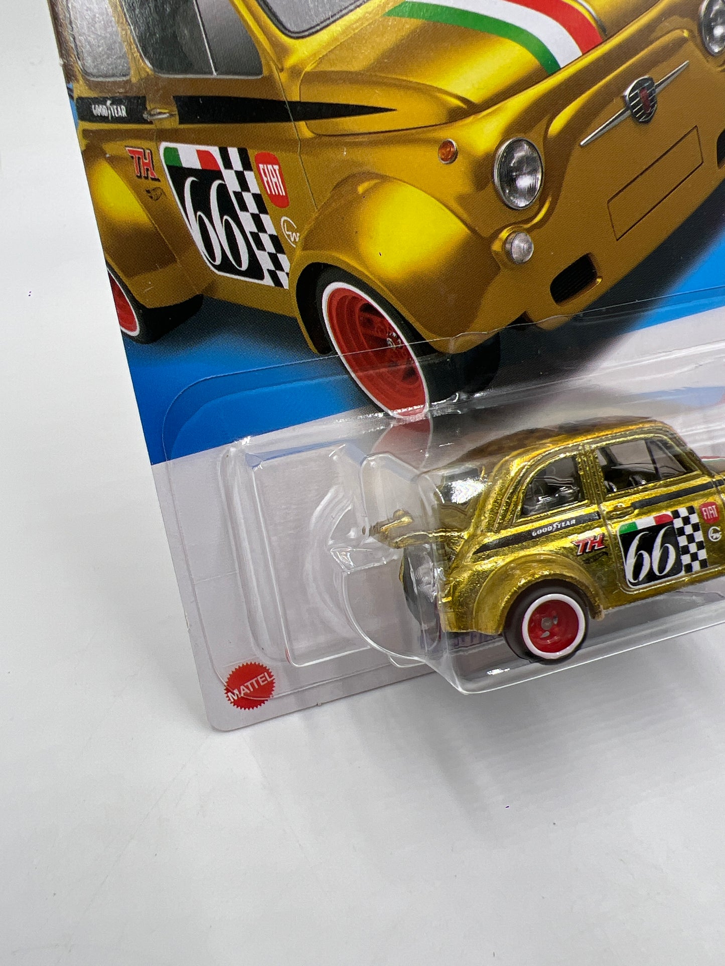 2024 Hot Wheels Super Treasure Hunt #117 60s Fiat 500D Modificado Gold W/Protector