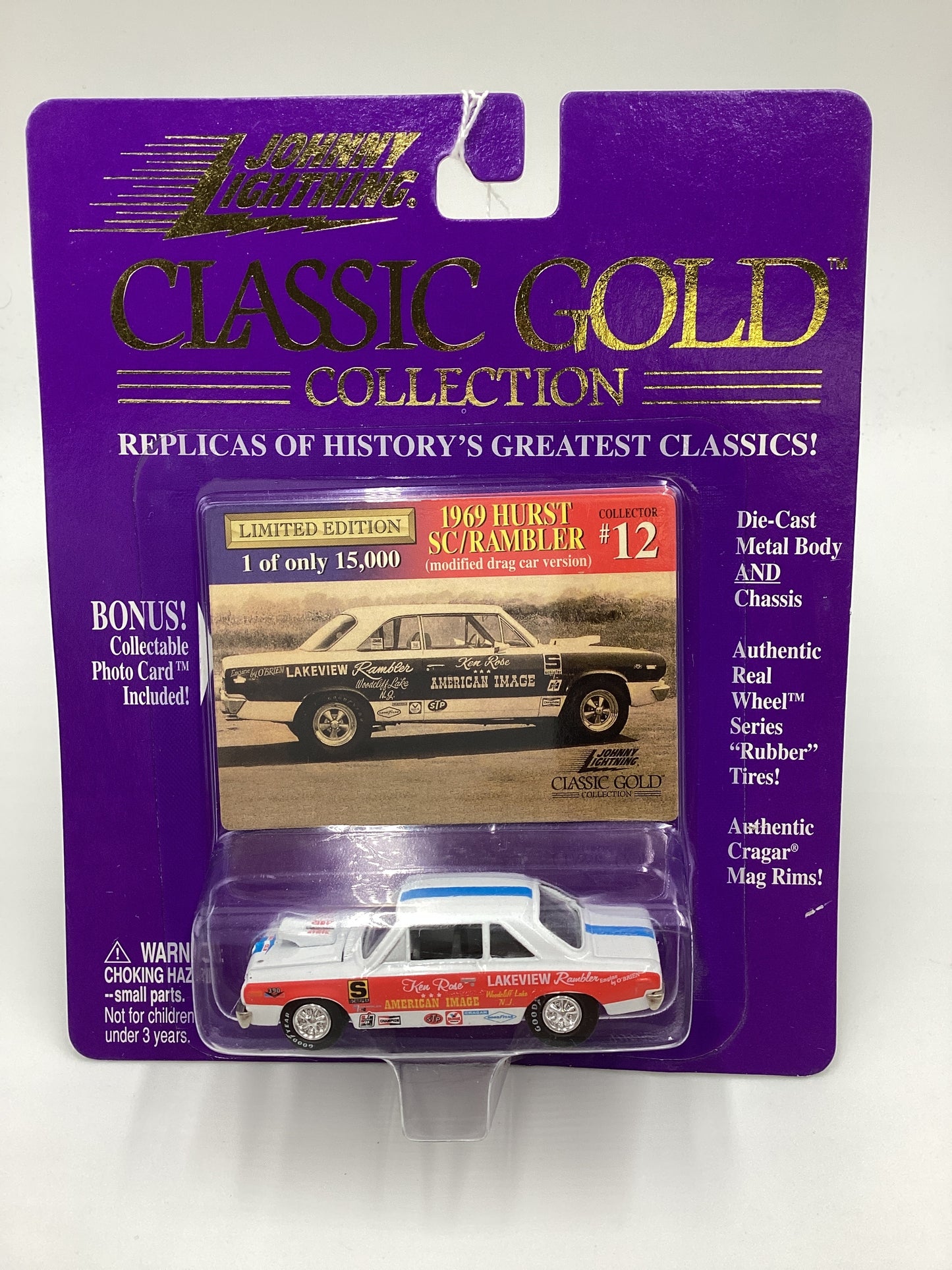 JOHNNY LIGHTNING CLASSIC GOLD Collection #12 1969 Hurst SC/Rambler Modified Drag Car Version 228F