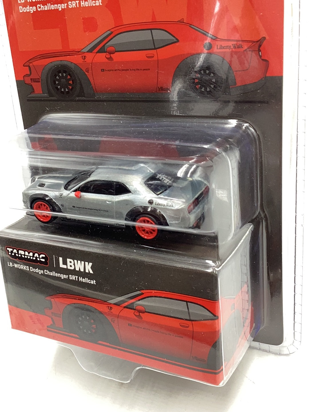 Tarmac Mijo Exclusives RAW CHASE VHTF FB WORKS Dodge Challenger SRT Hellcat