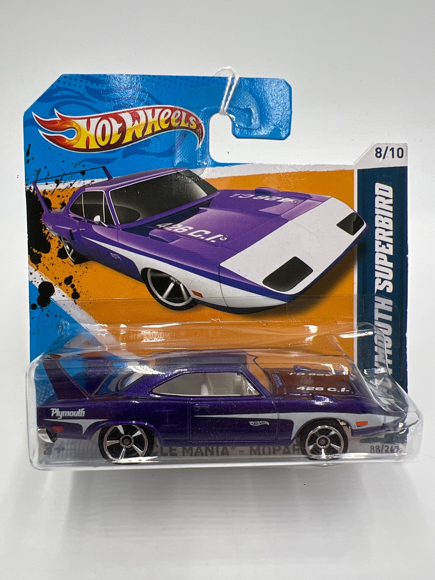 2012 Hot Wheels Short Card Muscle Mania Mopar #88 70 Plymouth Superbird Purple