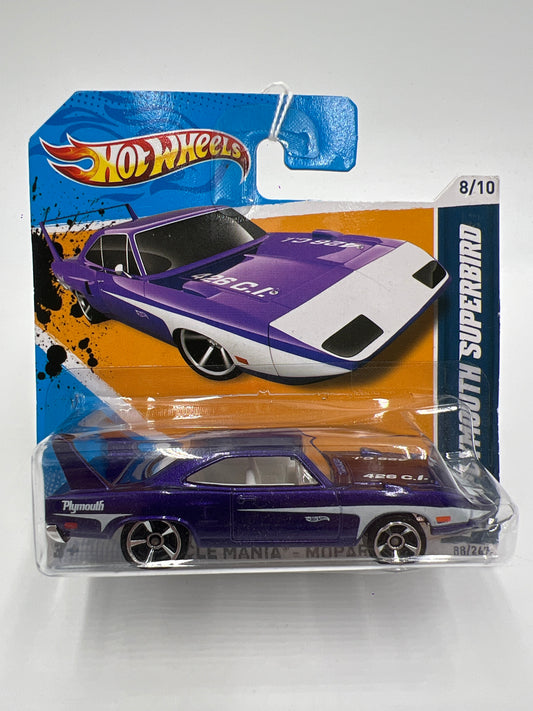 2012 Hot Wheels Short Card Muscle Mania Mopar #88 70 Plymouth Superbird Purple