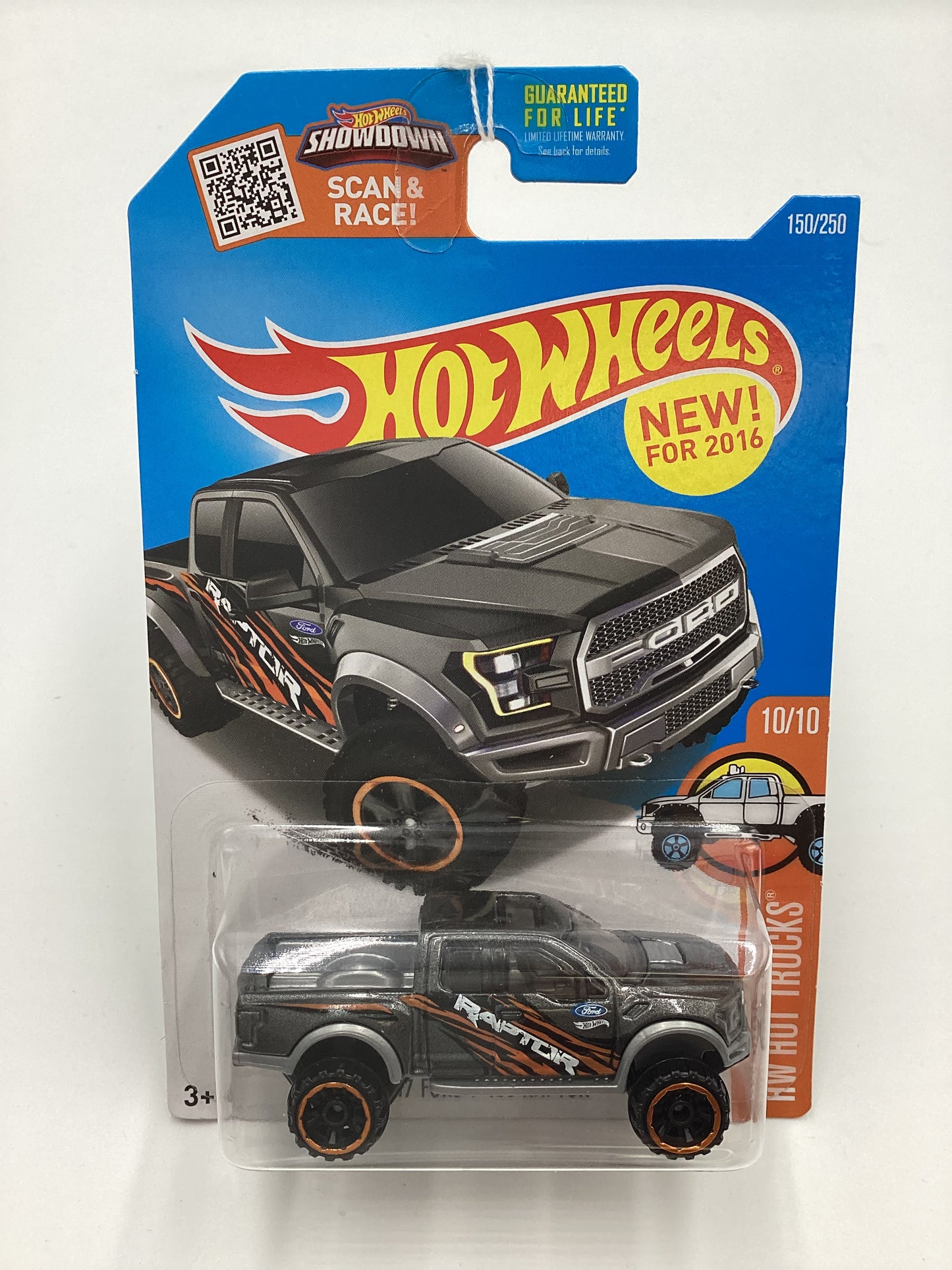 2016 Hot Wheels #150 17 Ford F-150 Raptor Gray 31A