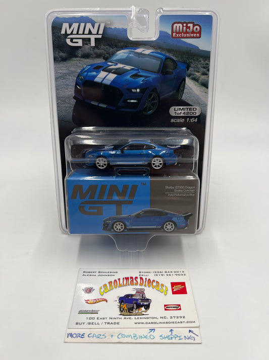 Mini GT Mijo Exclusives #568 Shelby GT500 Dragon Snake Concept Blue