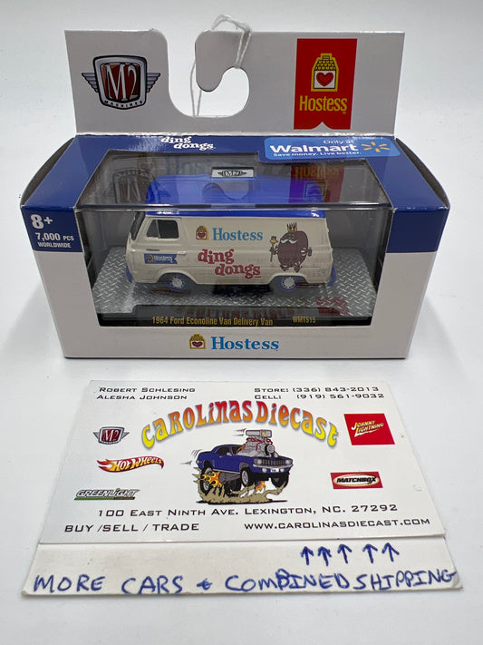 M2 Machines Walmart Exclusive Hostess Ding Dongs 1964 Ford Econoline Van Delivery Van White WMTS15