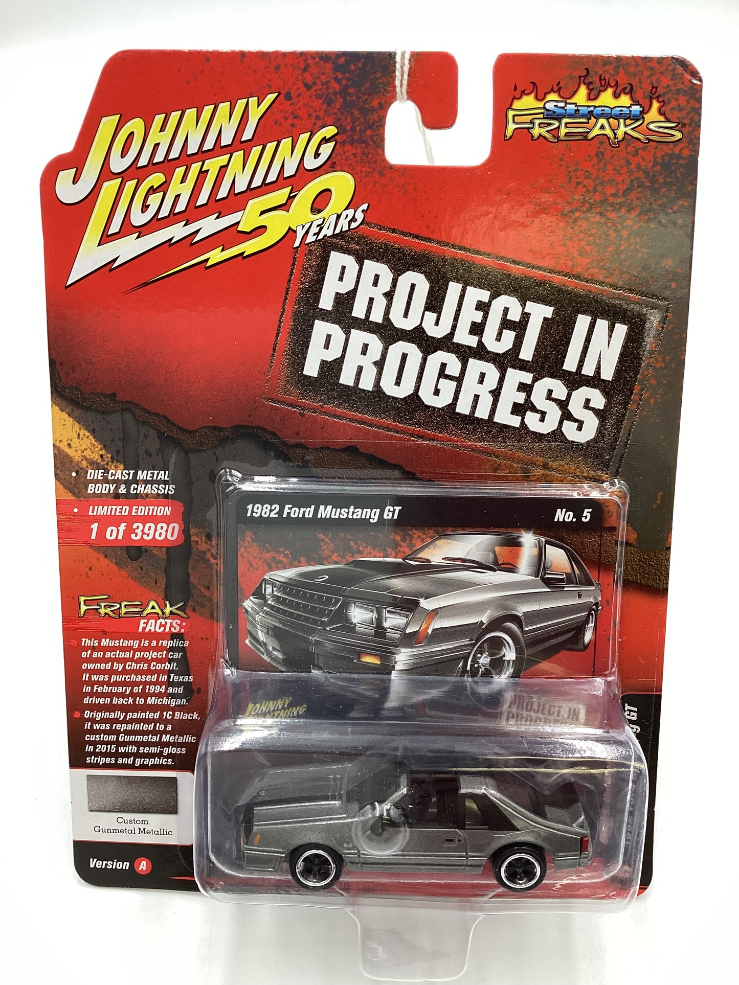 Johnny Lightning Street Freaks Project in Progress 1982 Ford Mustang GT #5 Version A 218A