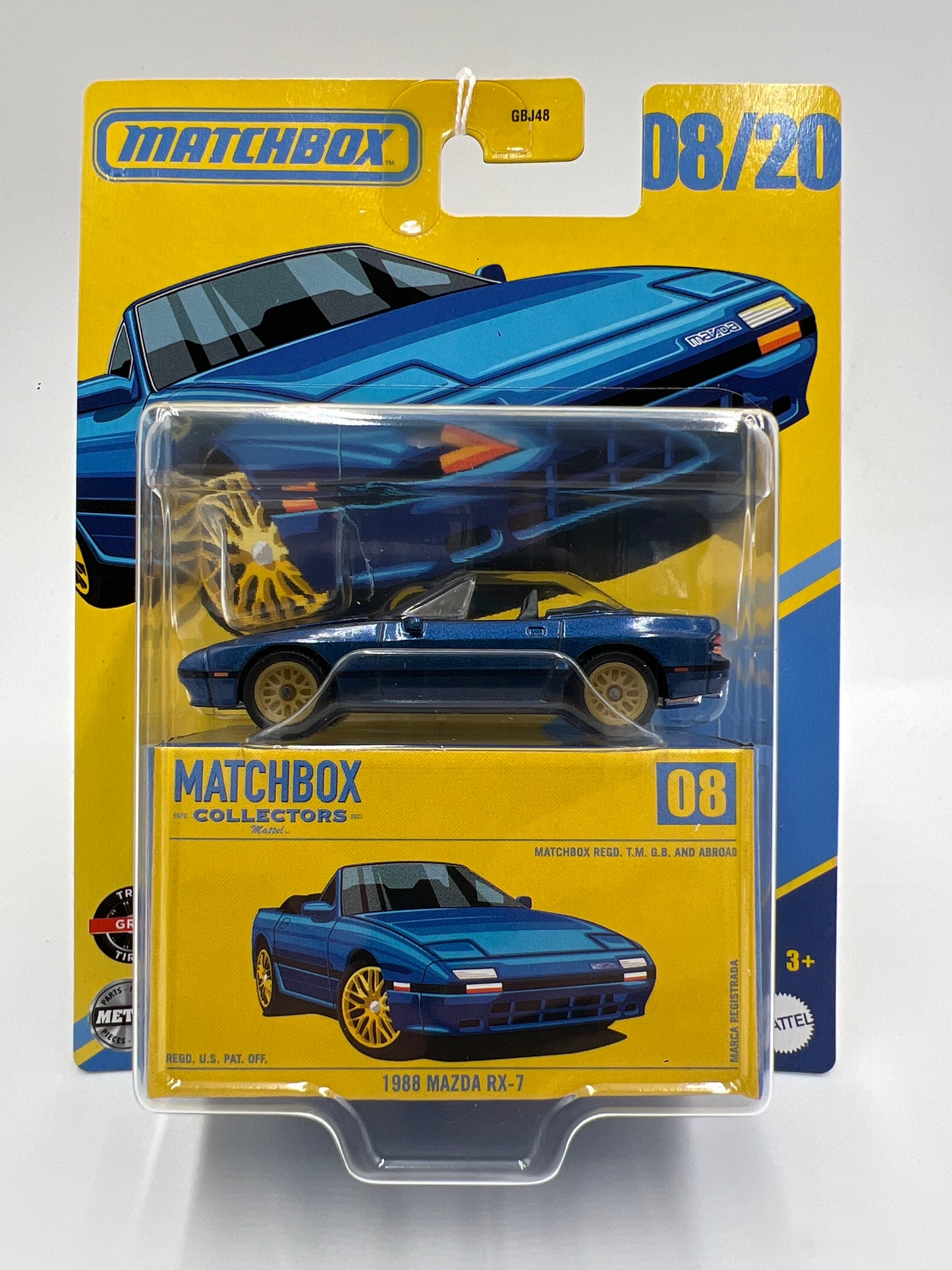 2025 Matchbox Collectors #8 1988 Mazda RX-7 Convertible Blue 171B
