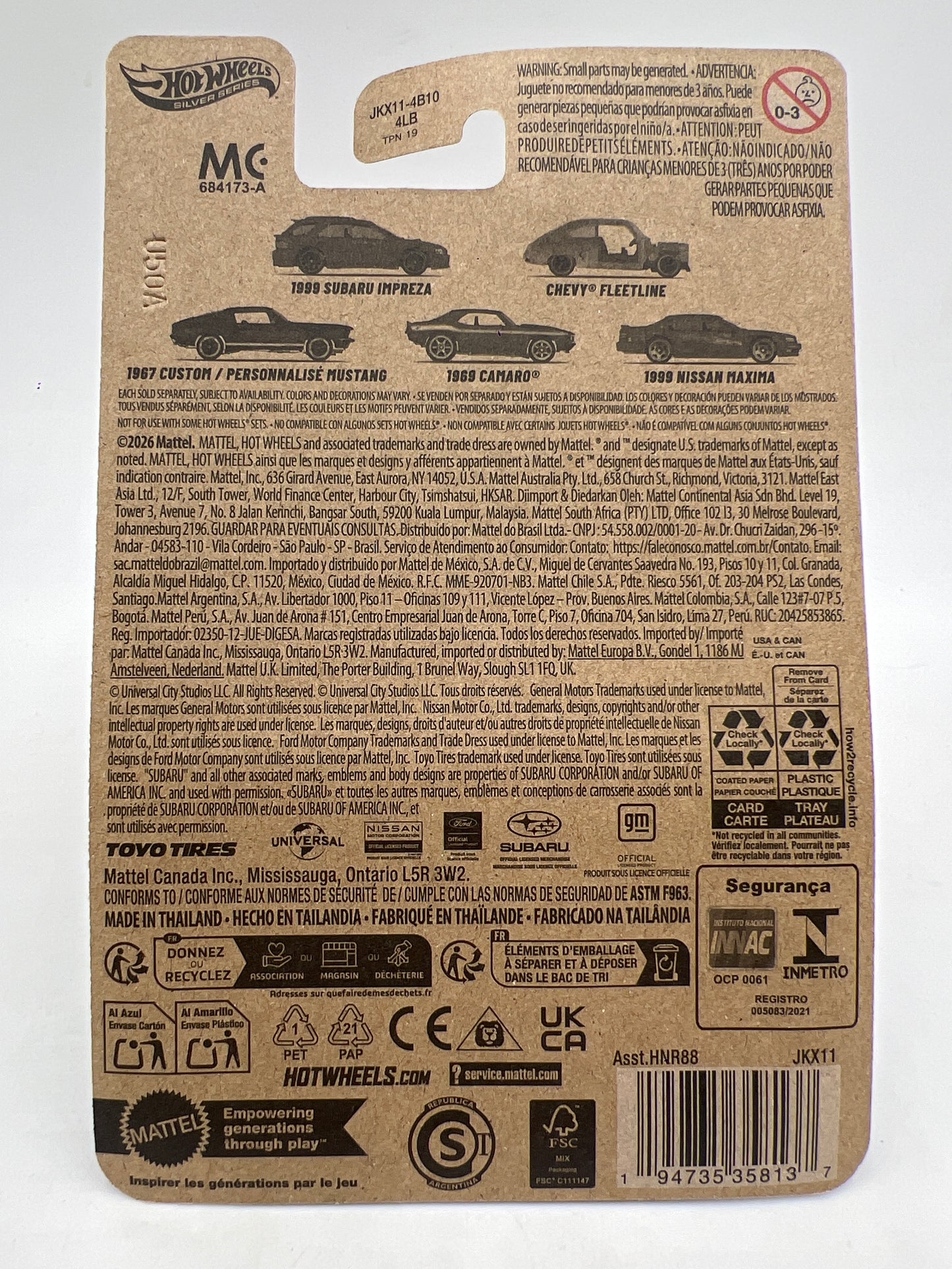 2026 Hot Wheels Silver Series Fast & Furious Dream Lineup #2 Chevy Fleetline Silver 70D