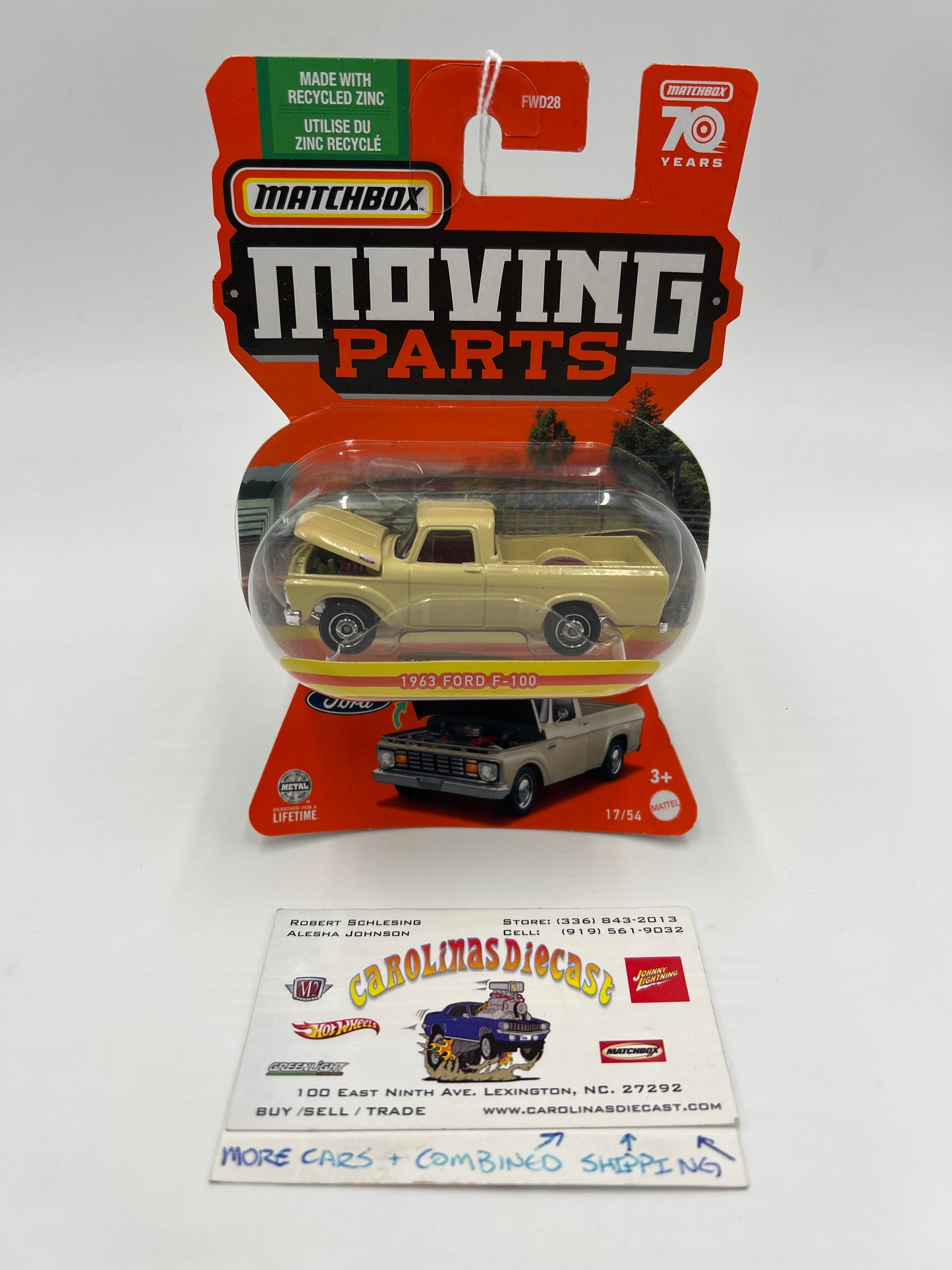 Matchbox Moving Parts #17 1963 Ford F-100 Card Not Perfect See Pics 165C
