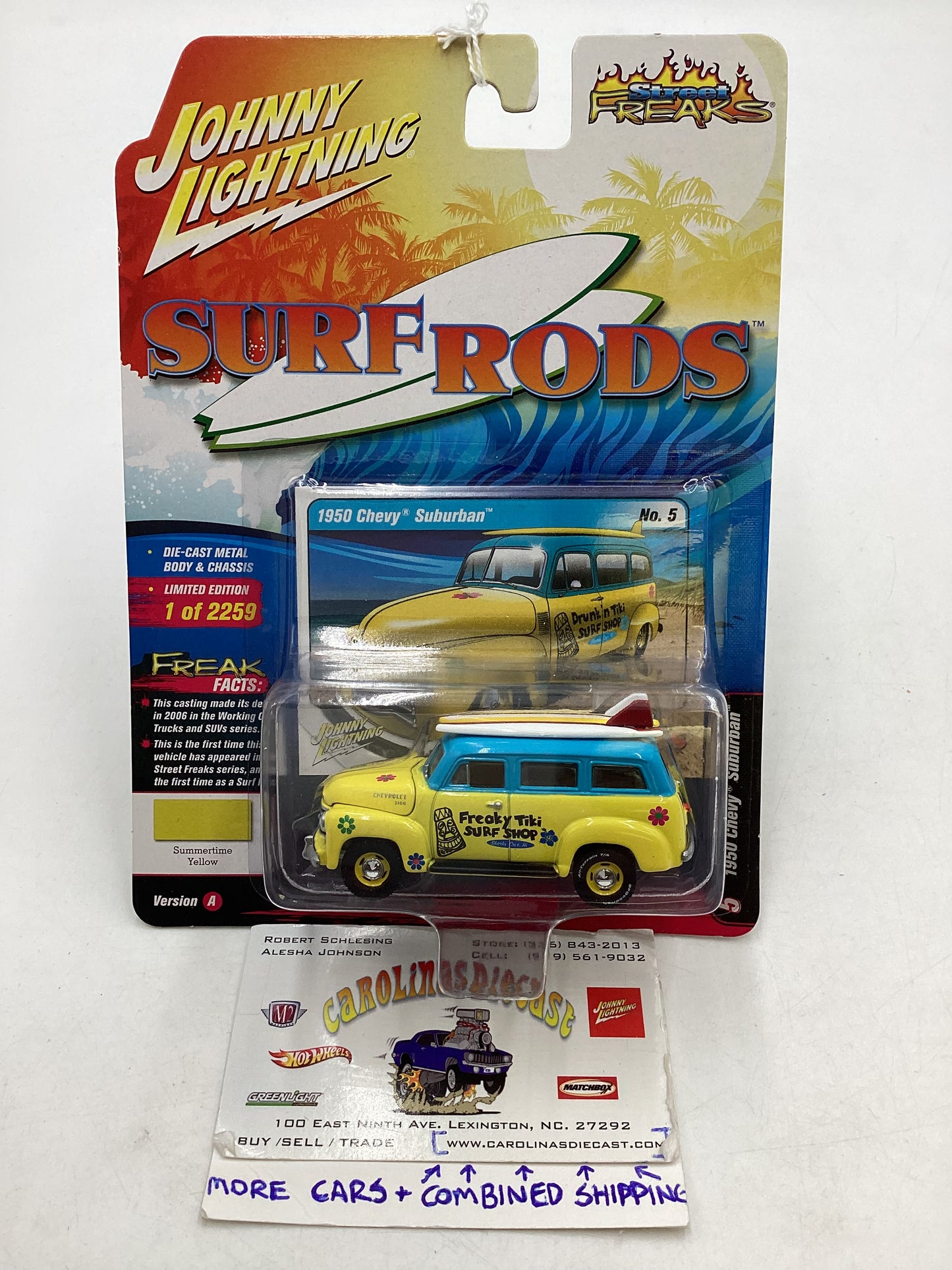 Johnny lightning Street Freaks Surf Rods 1950 Chevy Suburban 277B