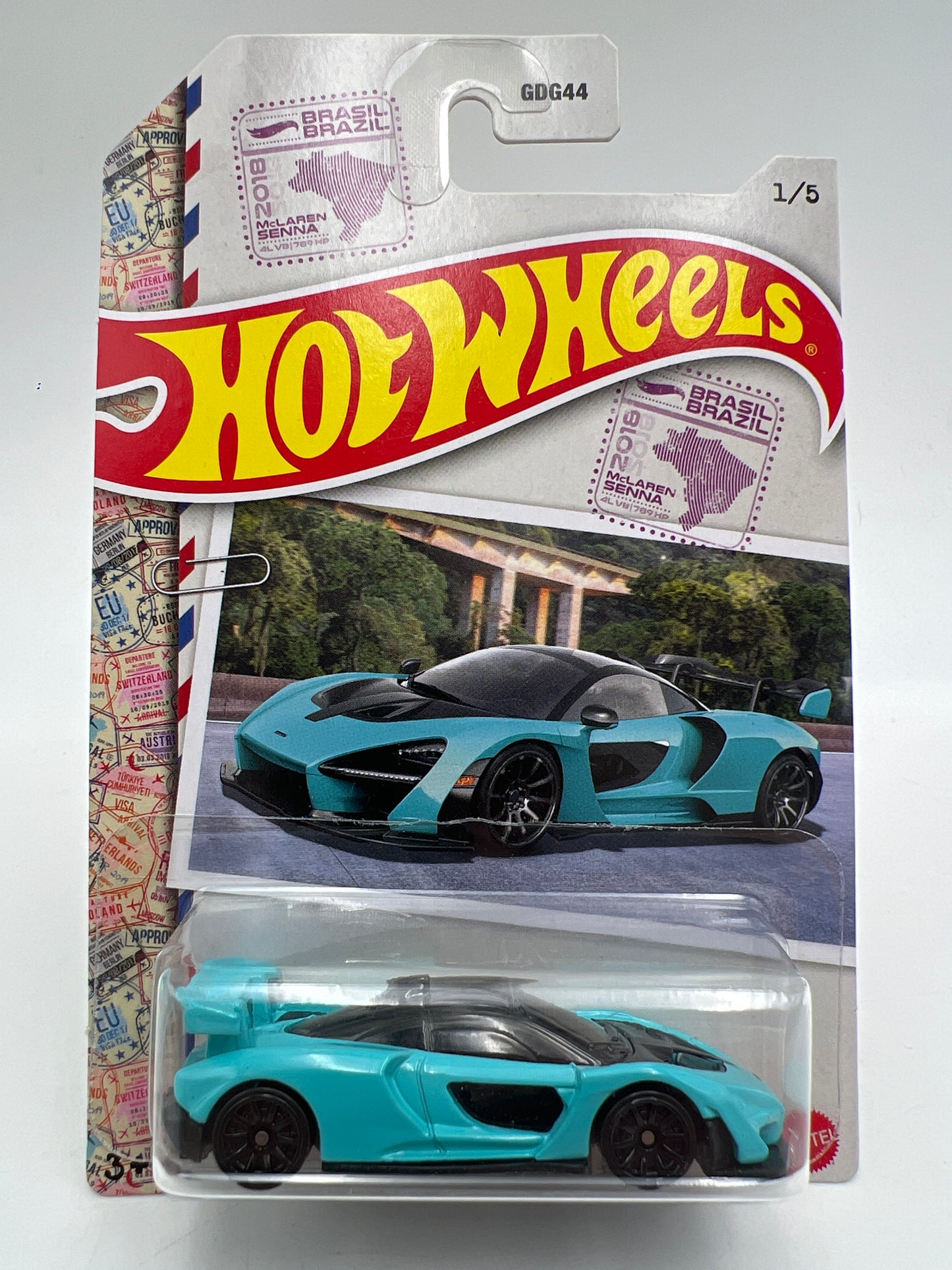 Hot Wheels World Class Racers #1 McLaren Senna Light Blue 167S