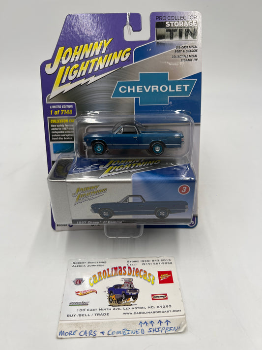 Johnny Lightning Chevrolet 1967 Chevy El Camino Blue W/Tin 217C